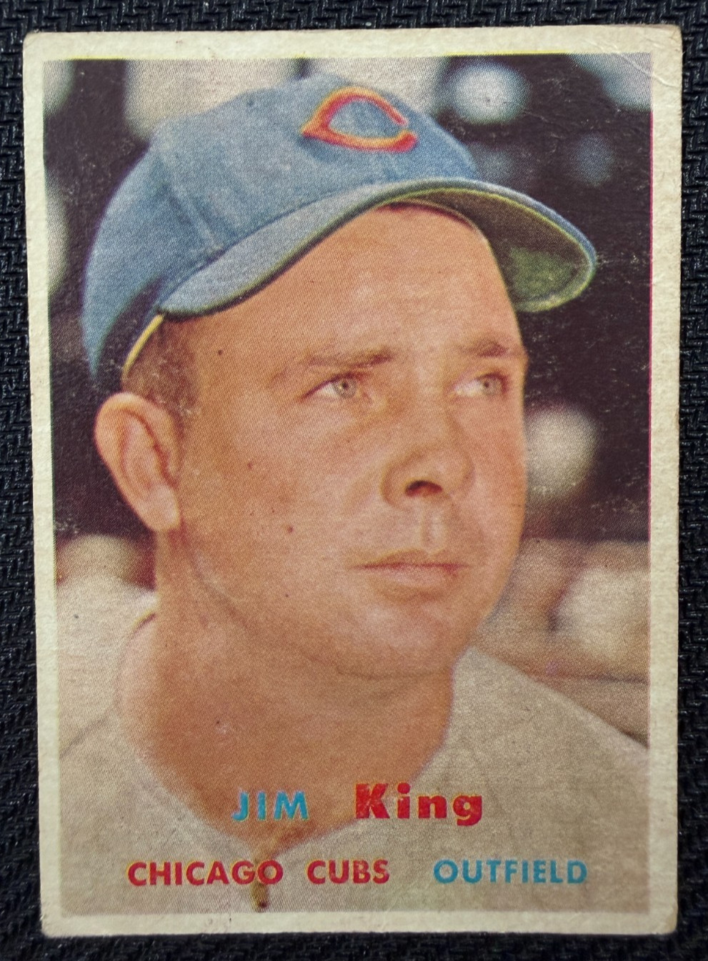 1957 Topps – Jim King #186 – Chicago Cubs (VG/EX)