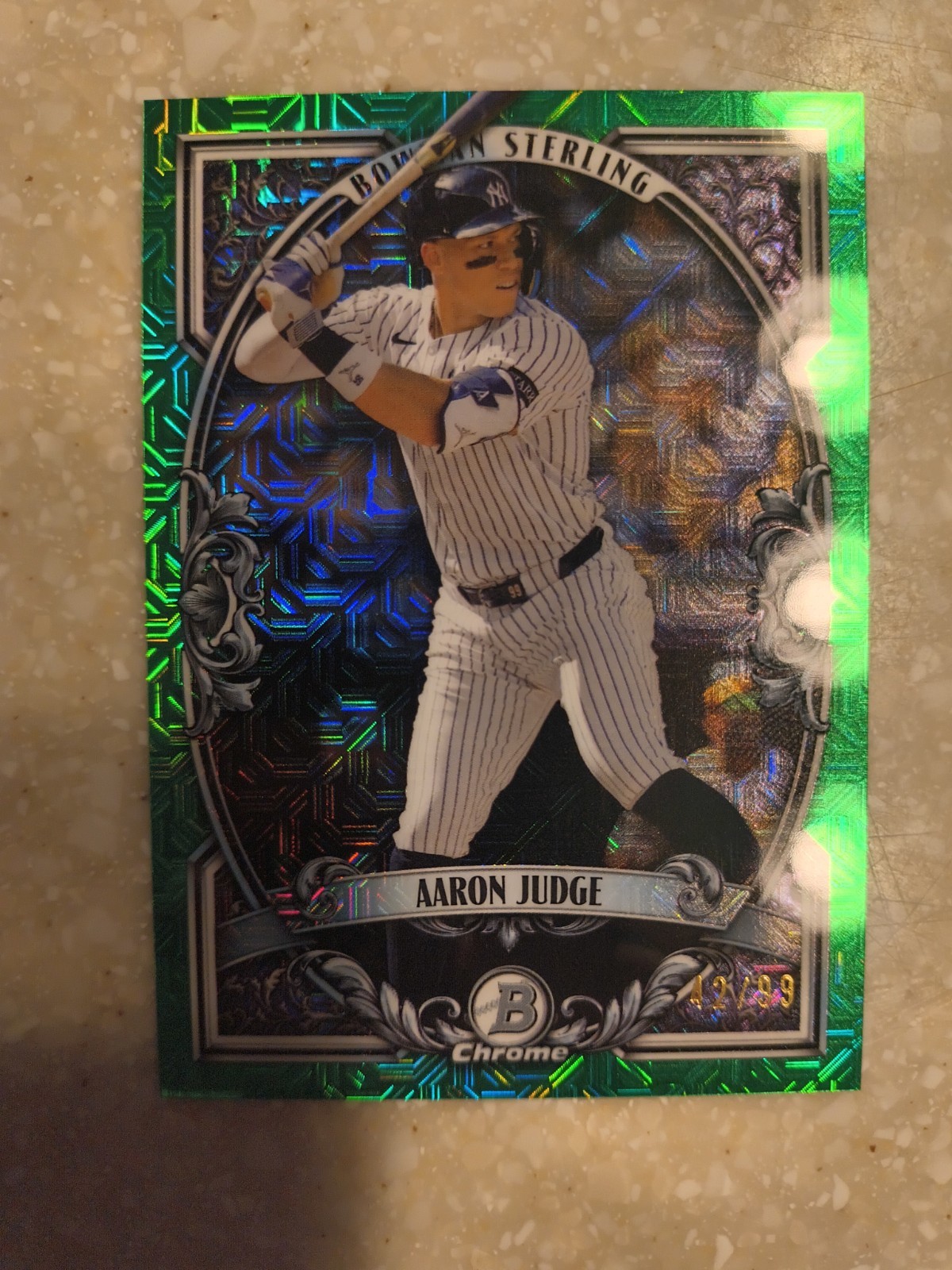 2026 Bowman Chrome Aaron Judge Bowman Sterling Green Refractor SP #/99 🔥 BST-4