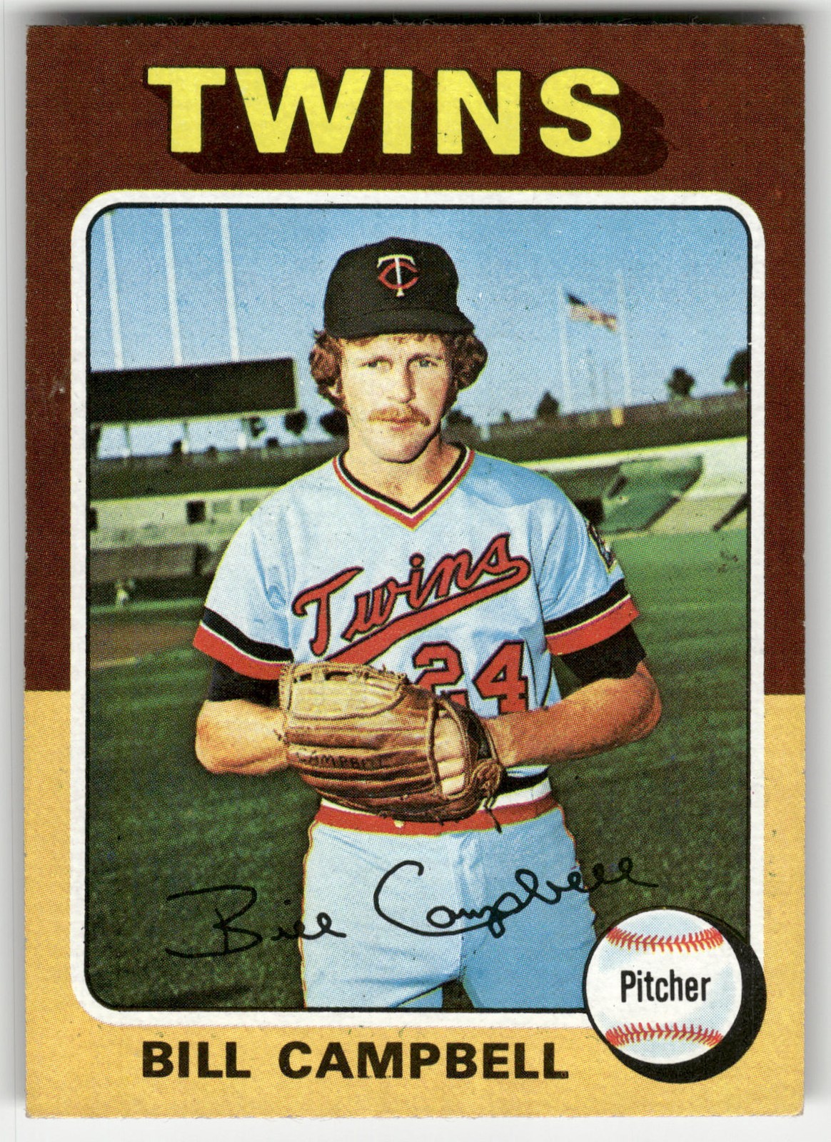 1975 Topps Bill Campbell #226 Minnesota Twins