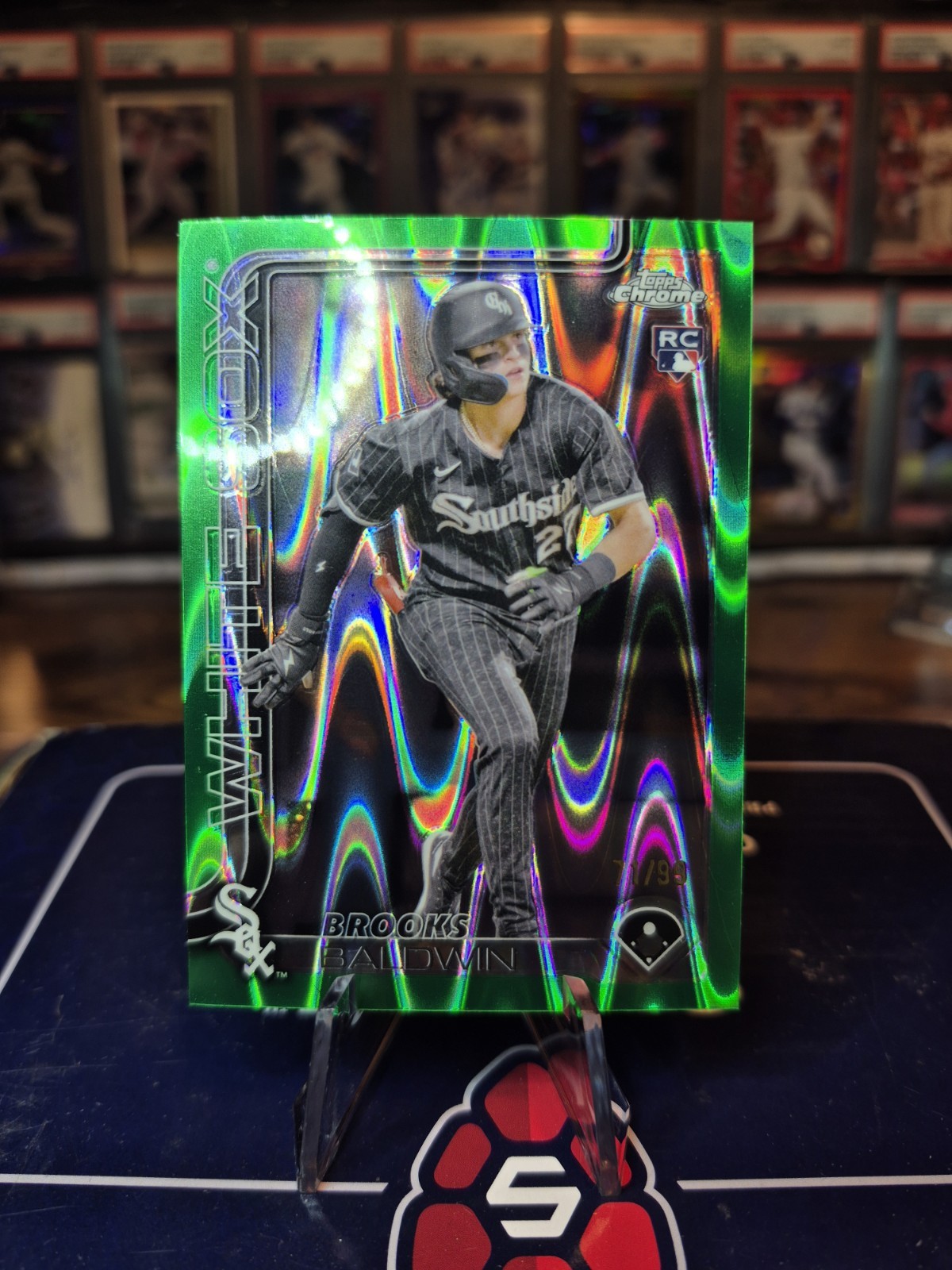 2025 Topps Chrome Brooks Baldwin RC Green RayWave Refractor /99 White Sox