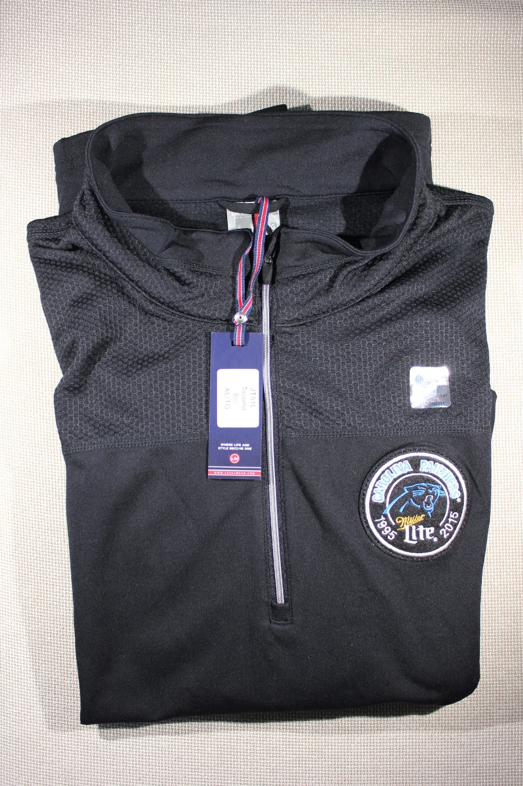 Levelwear Carolina Panthers NFL Miller Lite 1995-2015 Jacket XL NWT