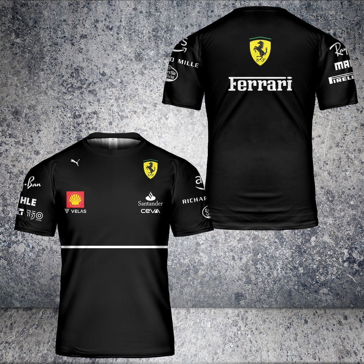 SALE Custom Name Ferrari Logo Full 3D Print Shirt Men’s Size S-5XL
