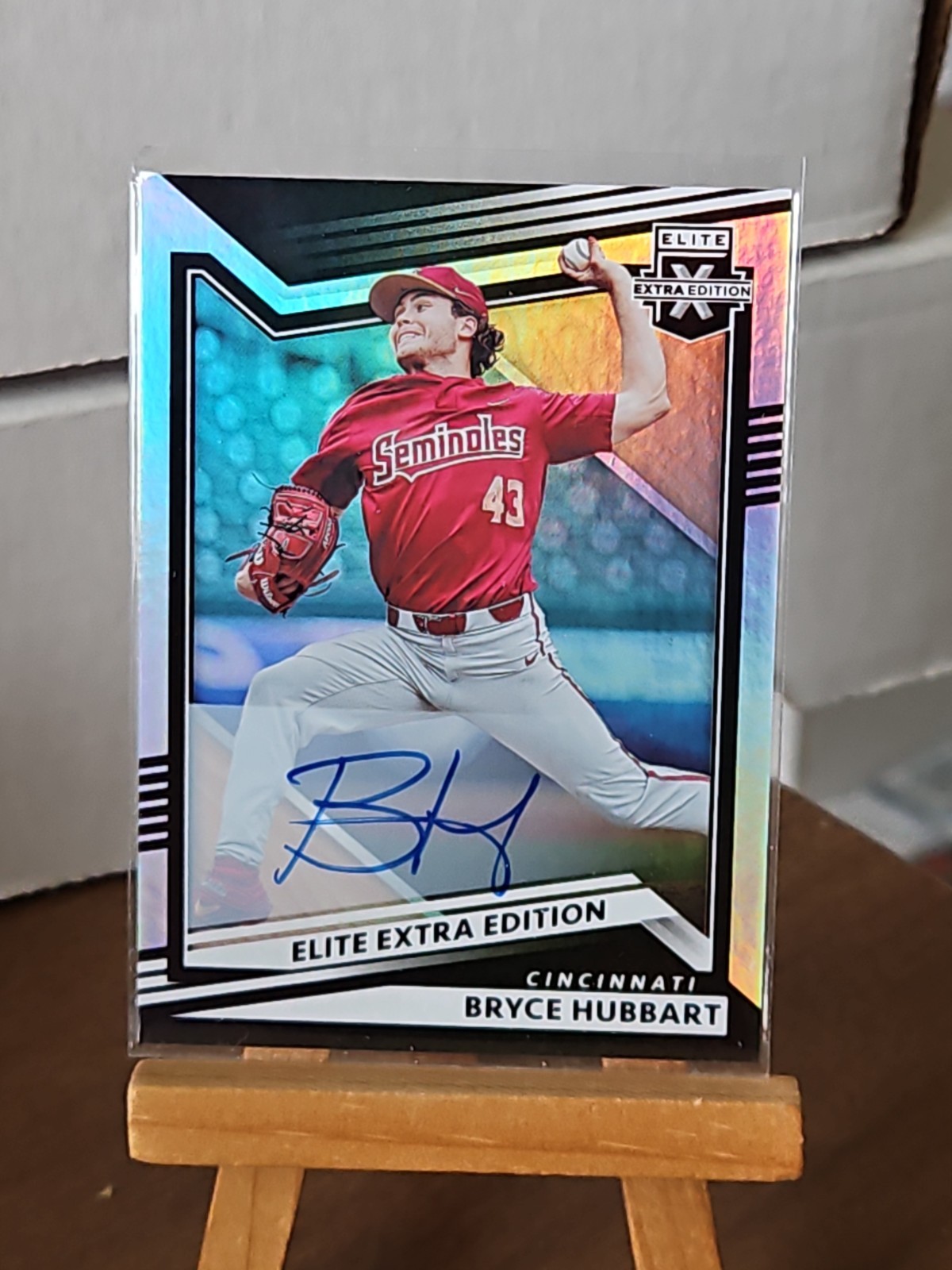 Bryce Hubbart Auto Rookie RC 2022 Panini Elite Extra Edition Card #94 Reds
