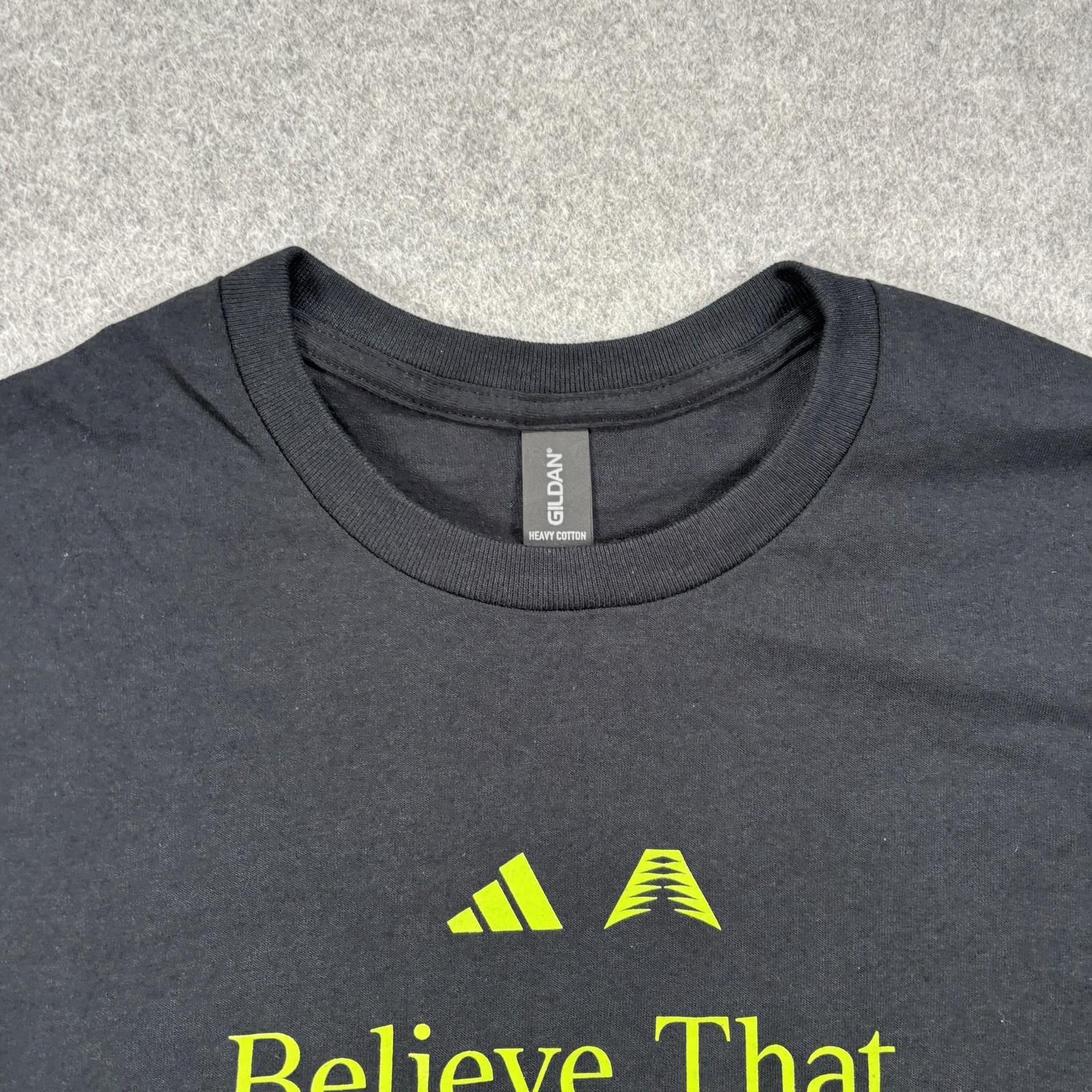 Timberwolves T Shirt Anthony Edwards Believe That Black Green Adidas XL
