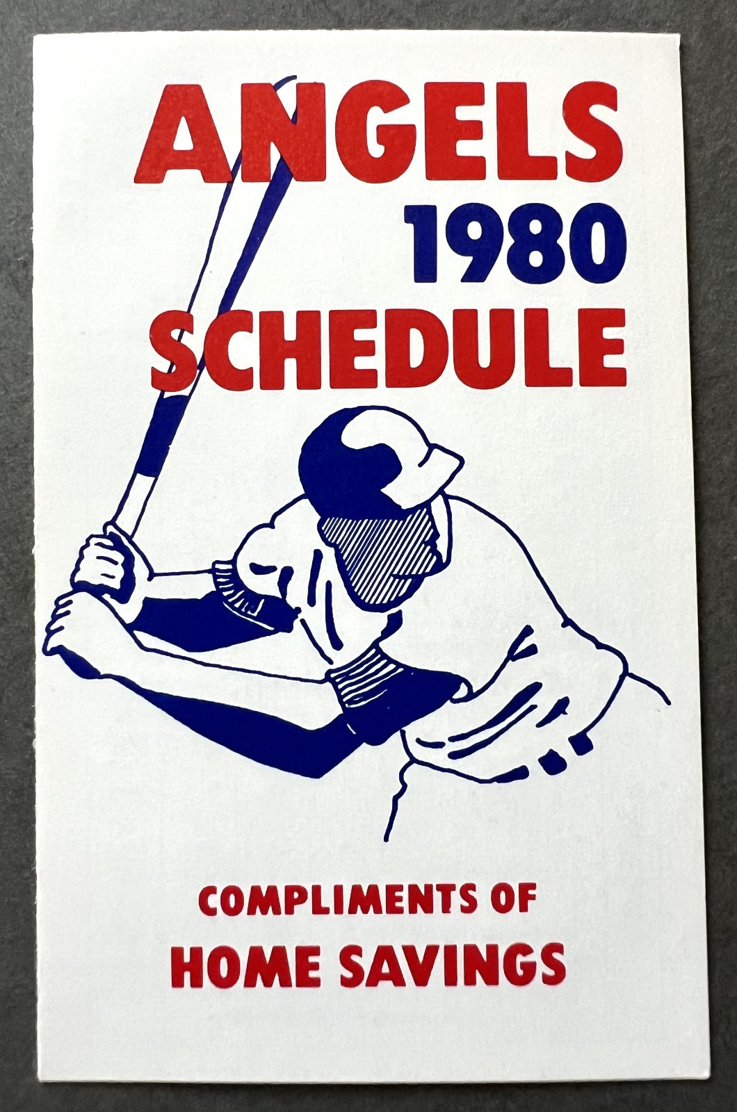 1980 California Angels Pocket Schedule: Hall of Famer Rod Carew Hits .331