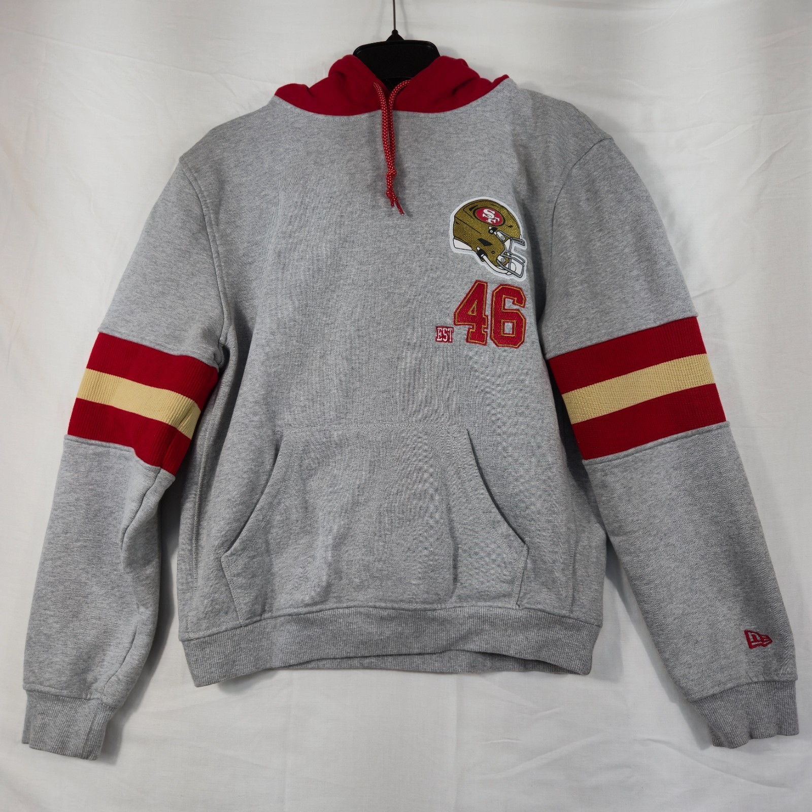 San Francisco 49ers Hoodie Mens Small Heather Gray NFL Team Apparel Fleece Lined