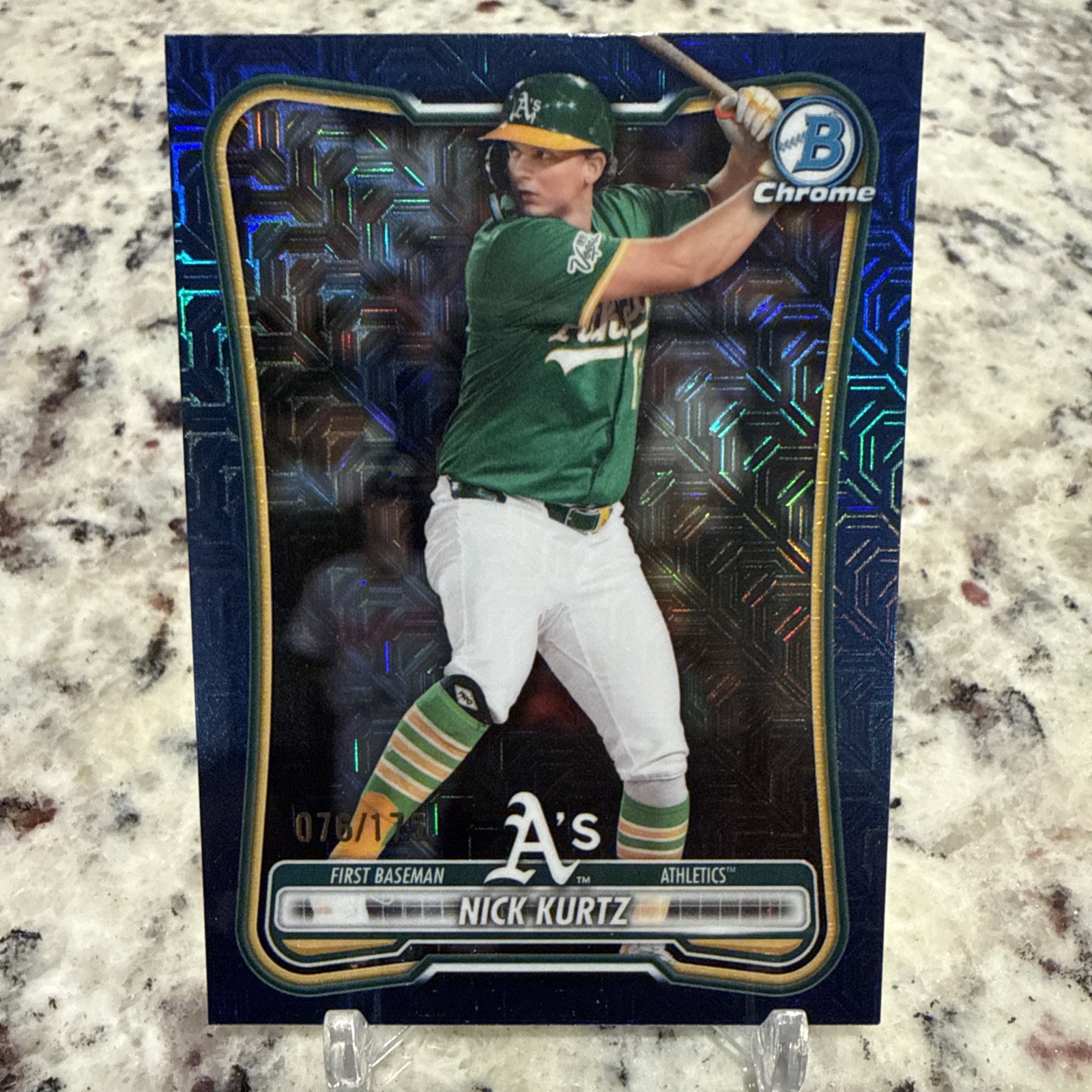 2026 Bowman Nick Kurtz Mojo Refractor Navy Blue /175 Athletics 🔥