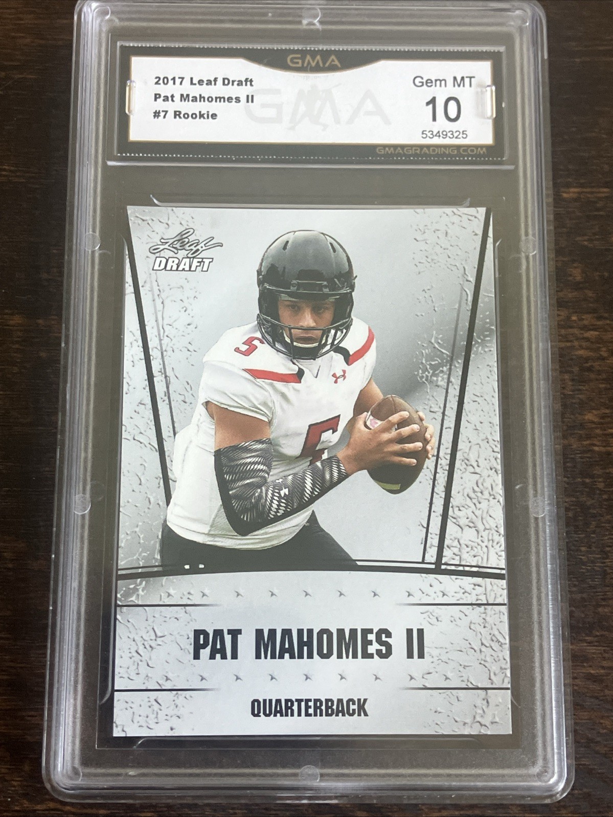 2017 Leaf Draft #07 Patrick Mahomes II RC GMA 10!! KC Chiefs GOAT!