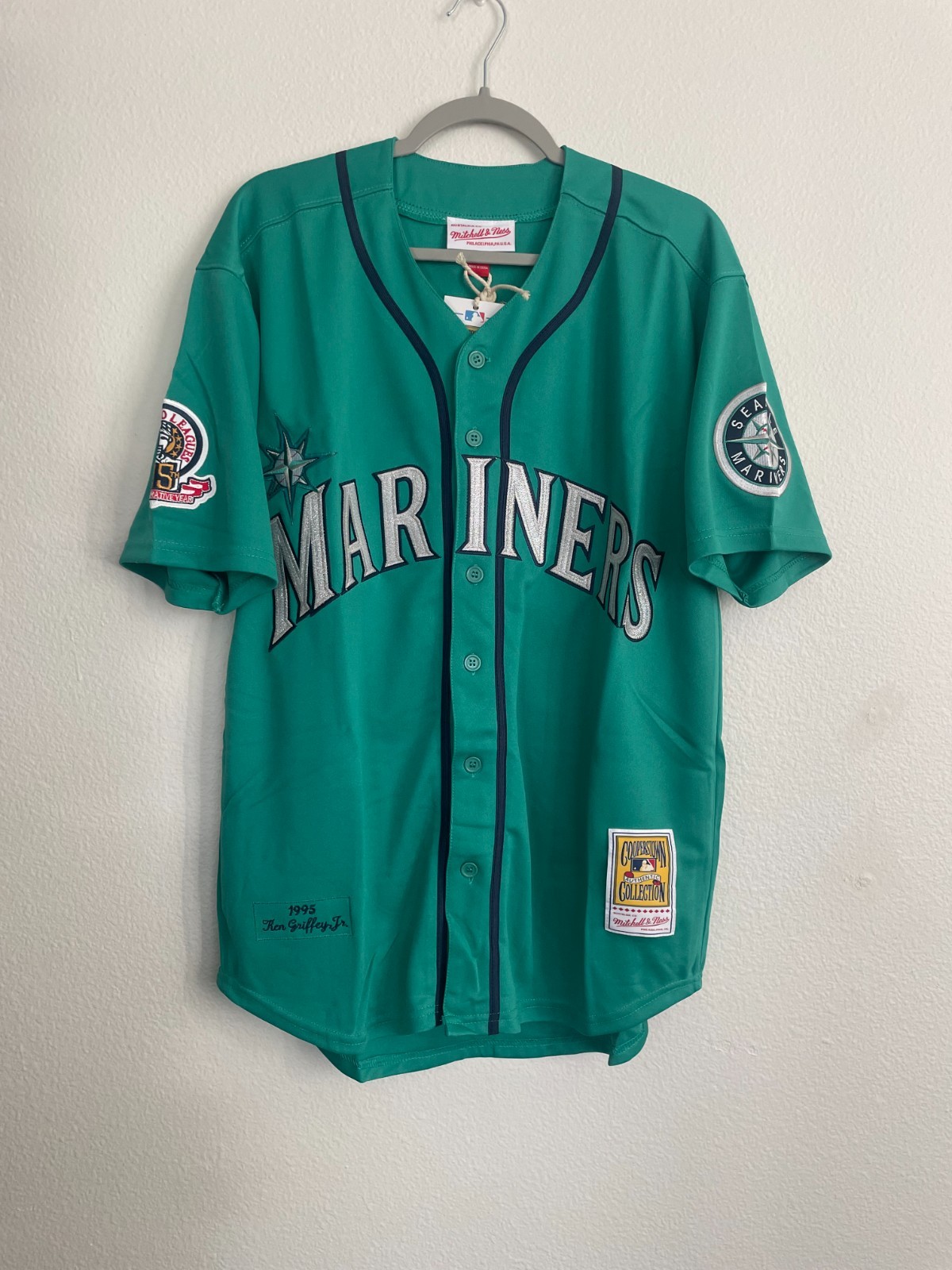 Vintage Ken Griffey jr jersey Seattle Mariners 1995 northwest green Men’s