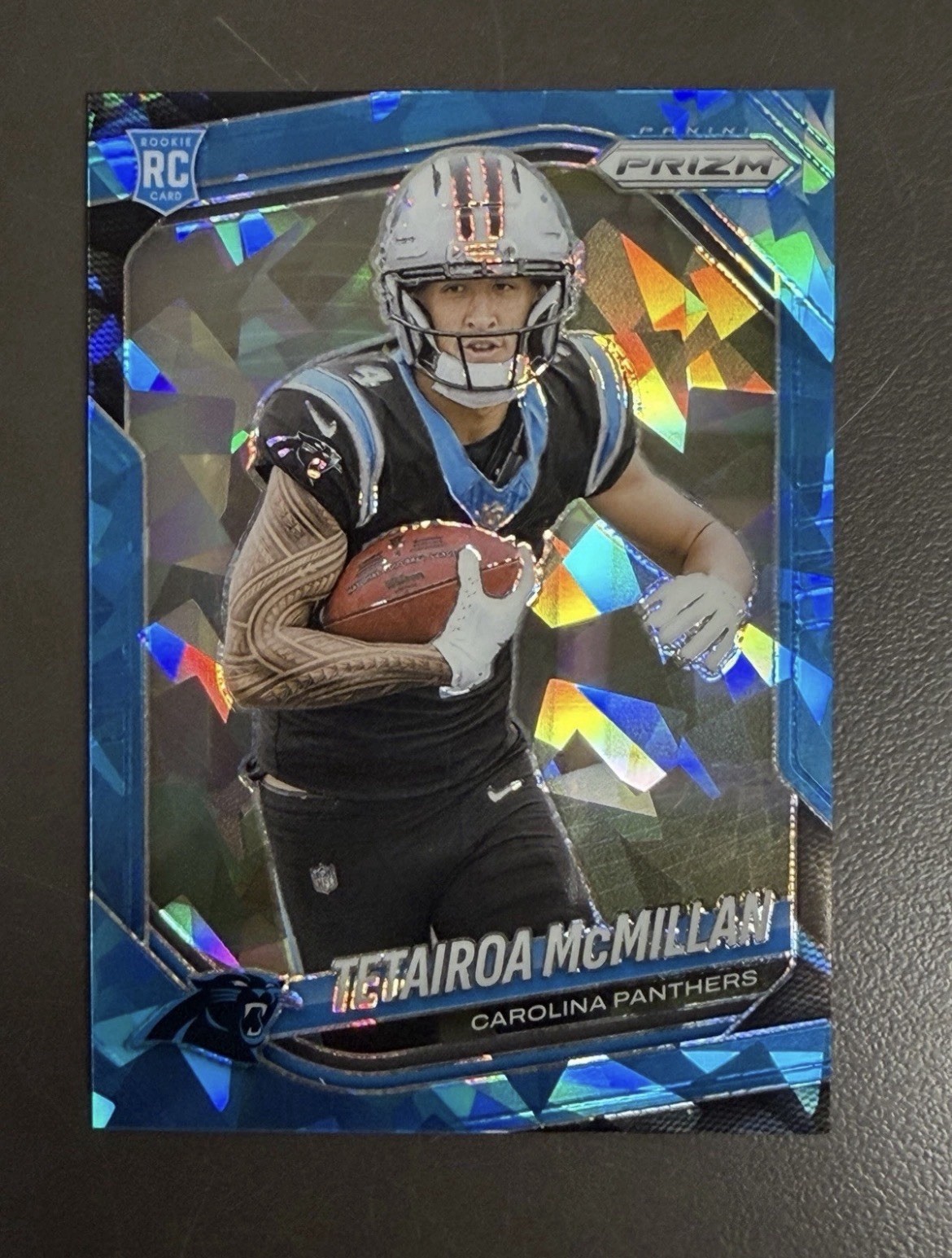 2025 Panini Prizm – Rookies Tetairoa McMillan #311 Blue Ice Prizm /99 (RC)