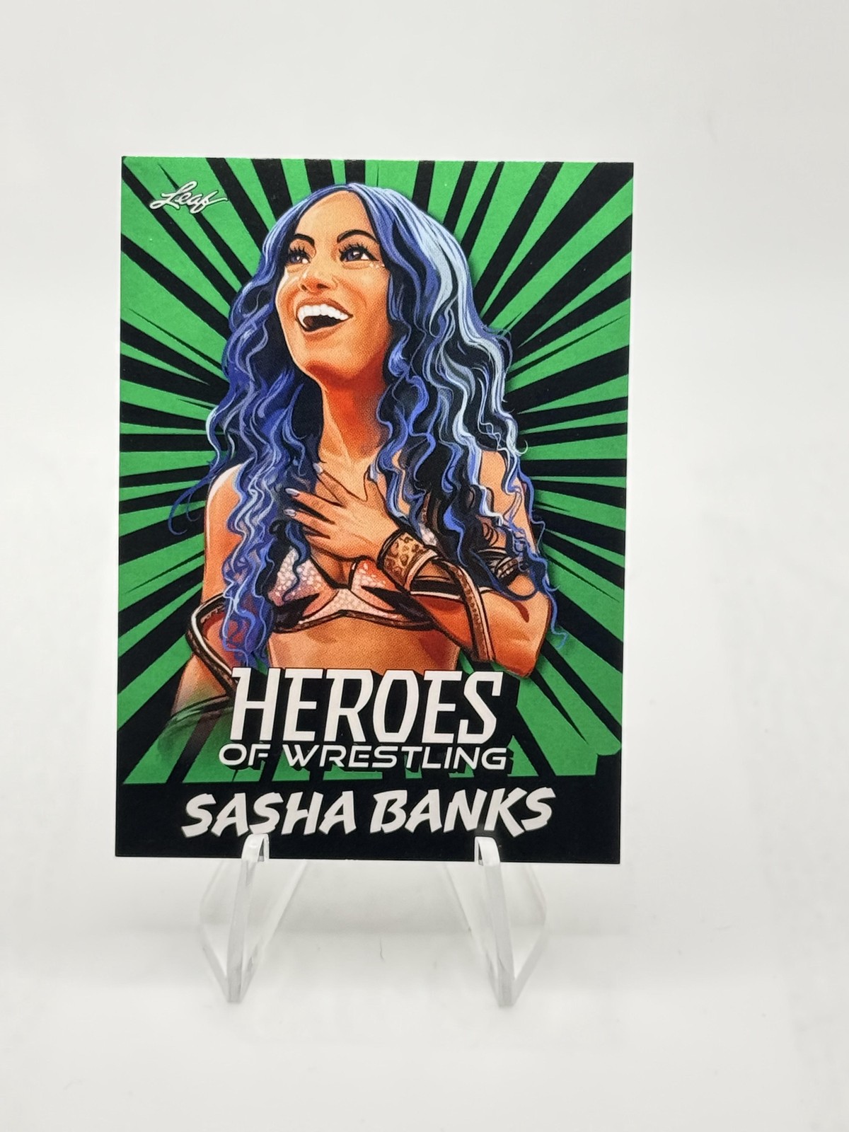 2023 Leaf Heroes of Wrestling Sasha Banks WWE #B-8 Green Variation