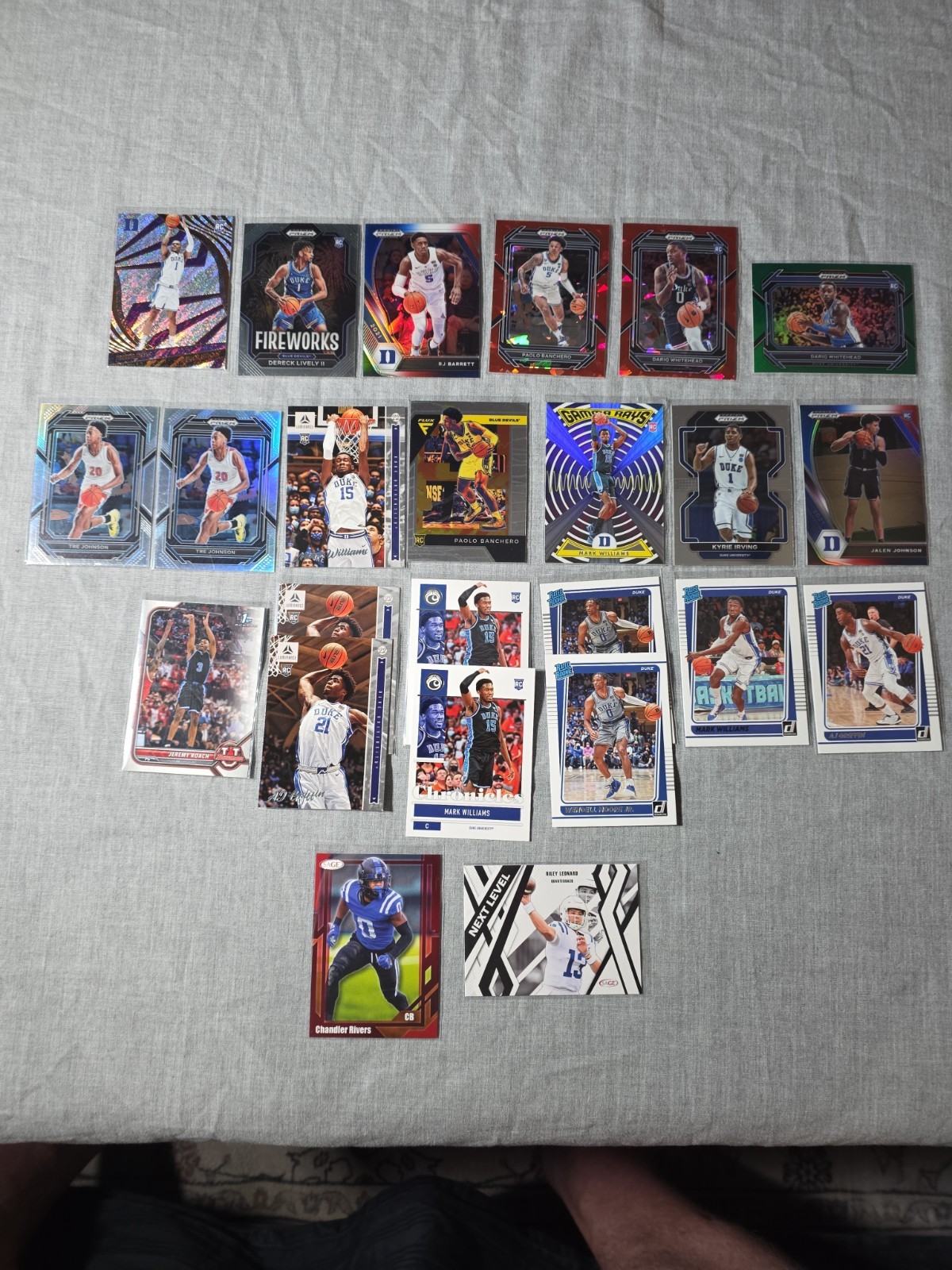 Duke University Blue Devils Basketball/Football Trading Card Lot Of 24