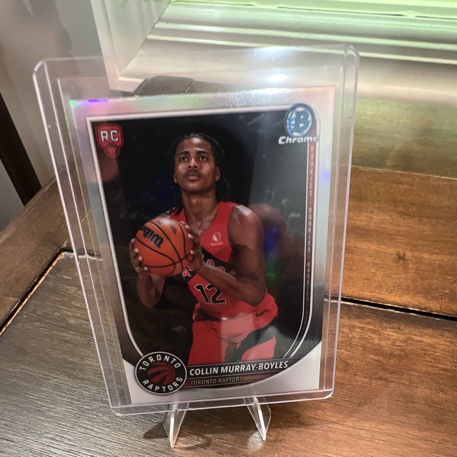 2025-26 Bowman Chrome Collin Murray-Boyles Rookie Red RC Refractor Raptors