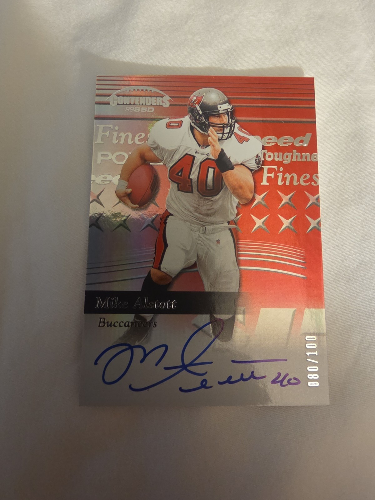 2024 Panini Contenders Mike Alstott Autograph /100 Buccaneers