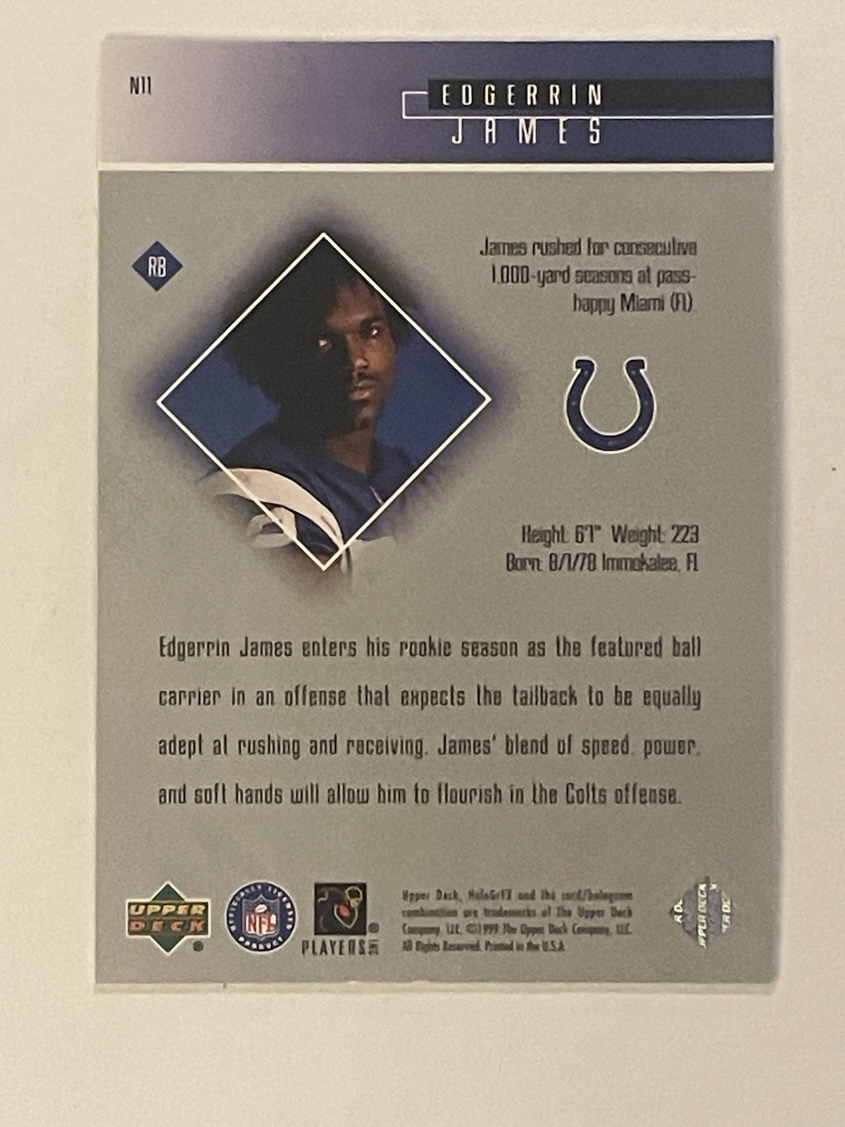 Edgerrin James 9 Rookie Card (RC) Lot – Various Sets, Insert + Base