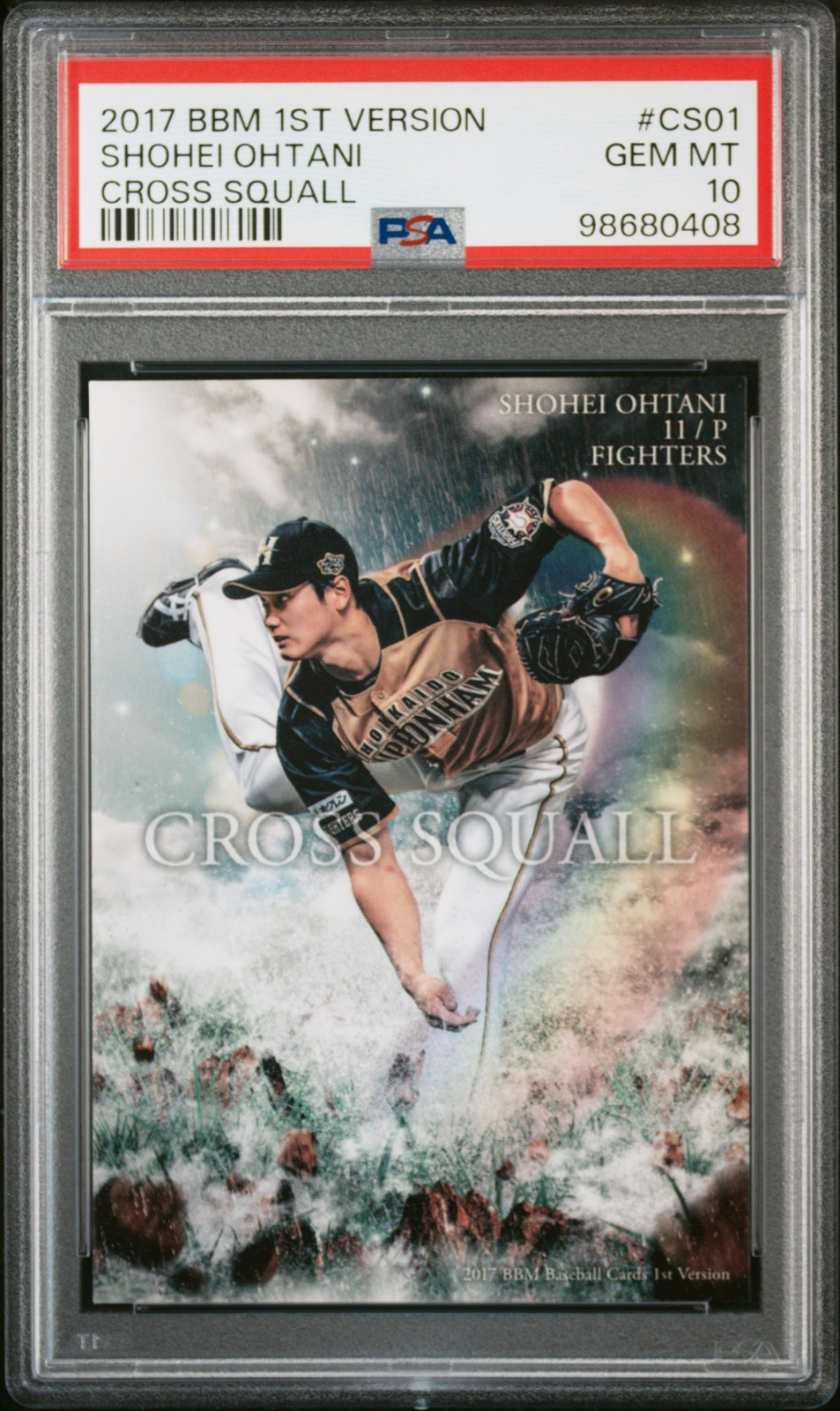 2017 BBM 1ST VERSION CROSS SQUALL #CS01 SHOHEI OHTANI PSA 10