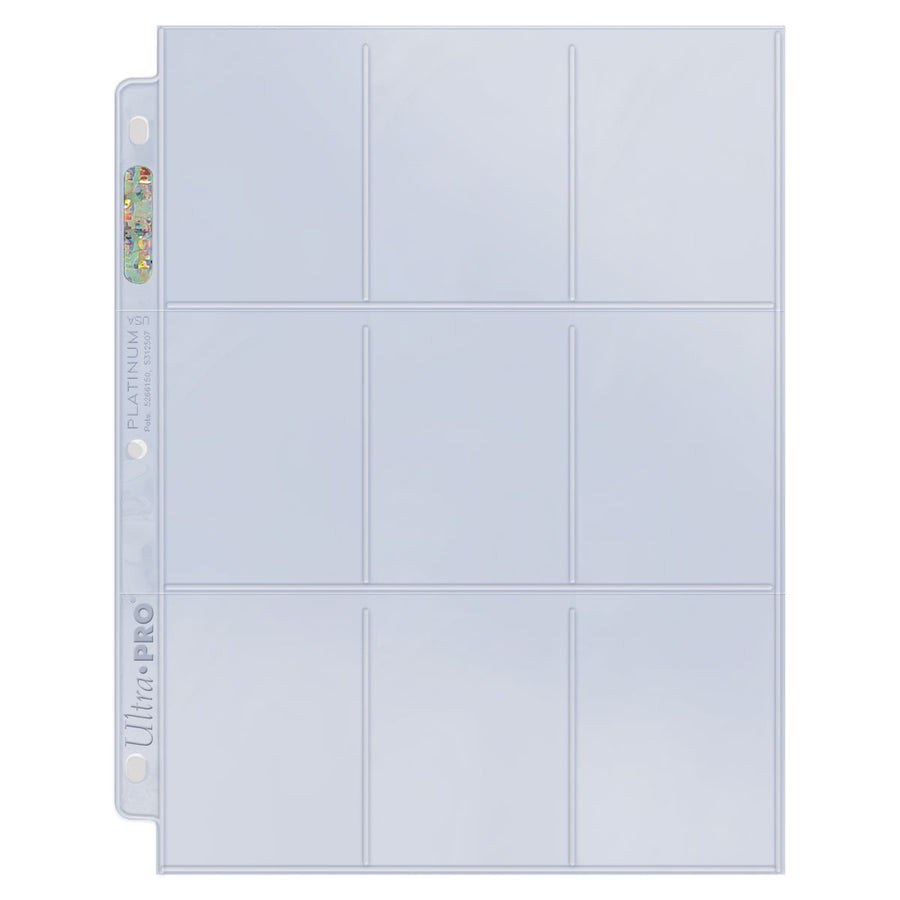 1 pack of 100 Ultra PRO Platinum Series Std Card Sized 9-Pocket Binder Pages