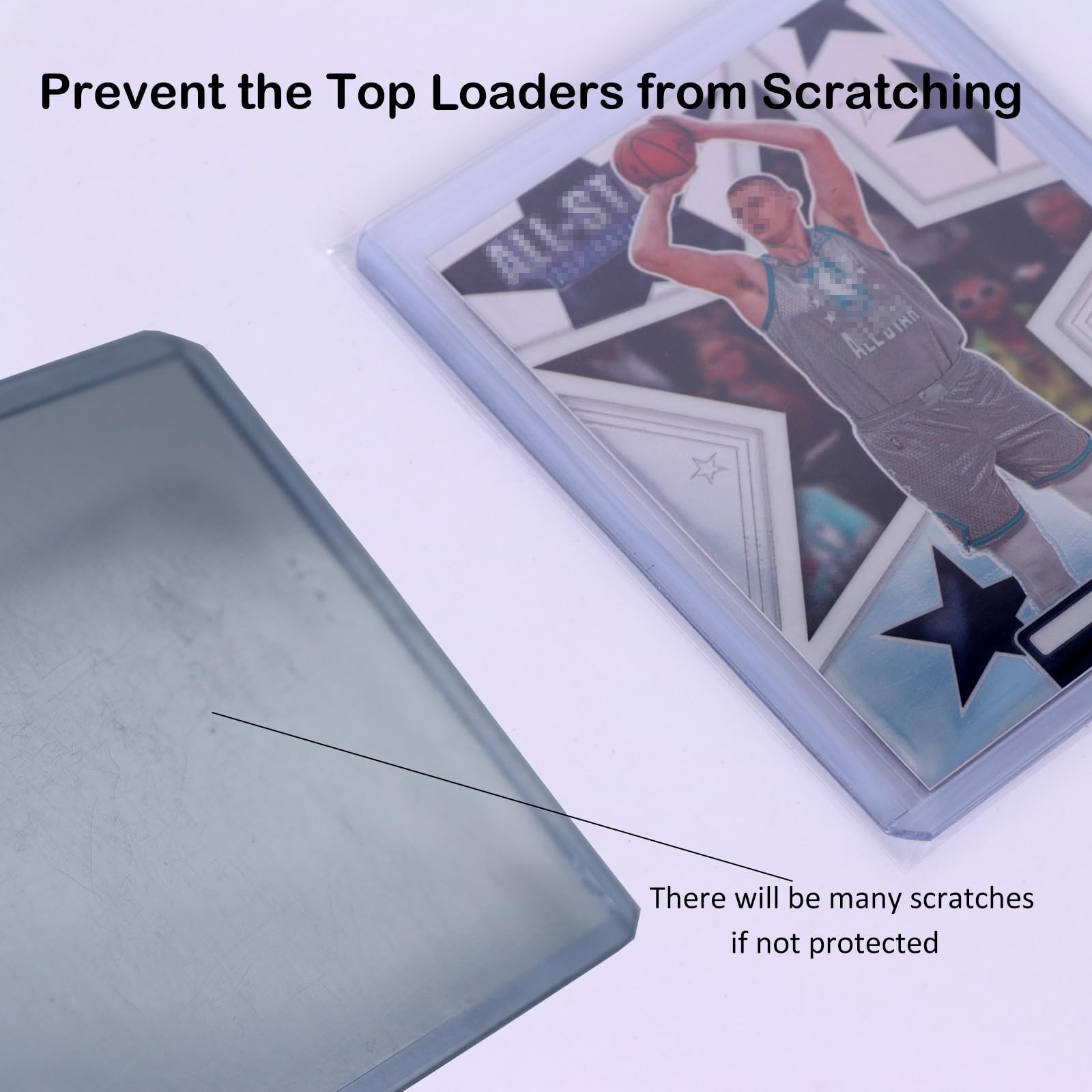 Rayvol Top Loader Sleeves – Resealable Team Bags for 35-75PT 35-75PT, Clear