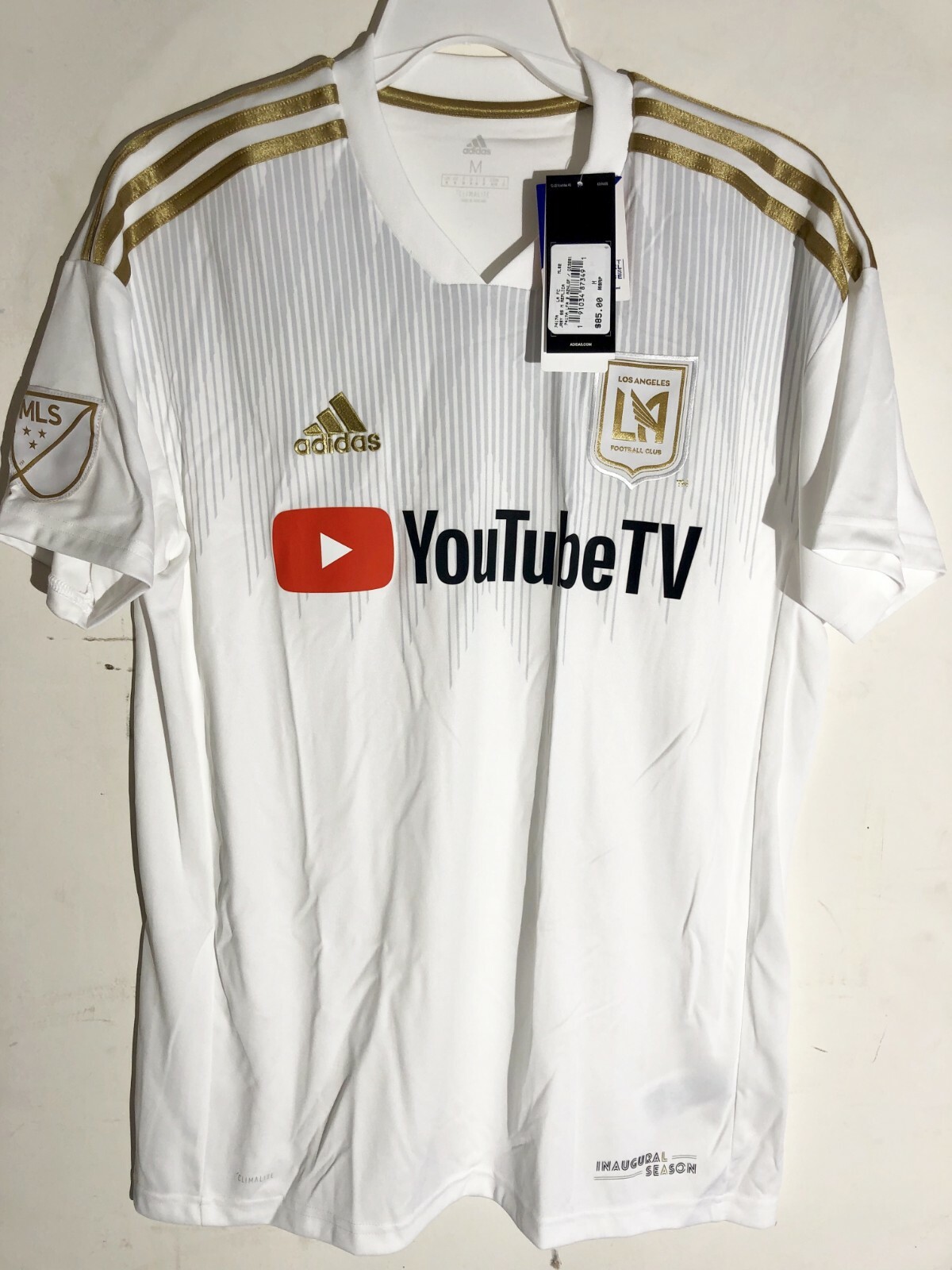 ADIDAS MLS JERSEY LOS ANGELES FC LAFC WHITE SIZE MEN’S L