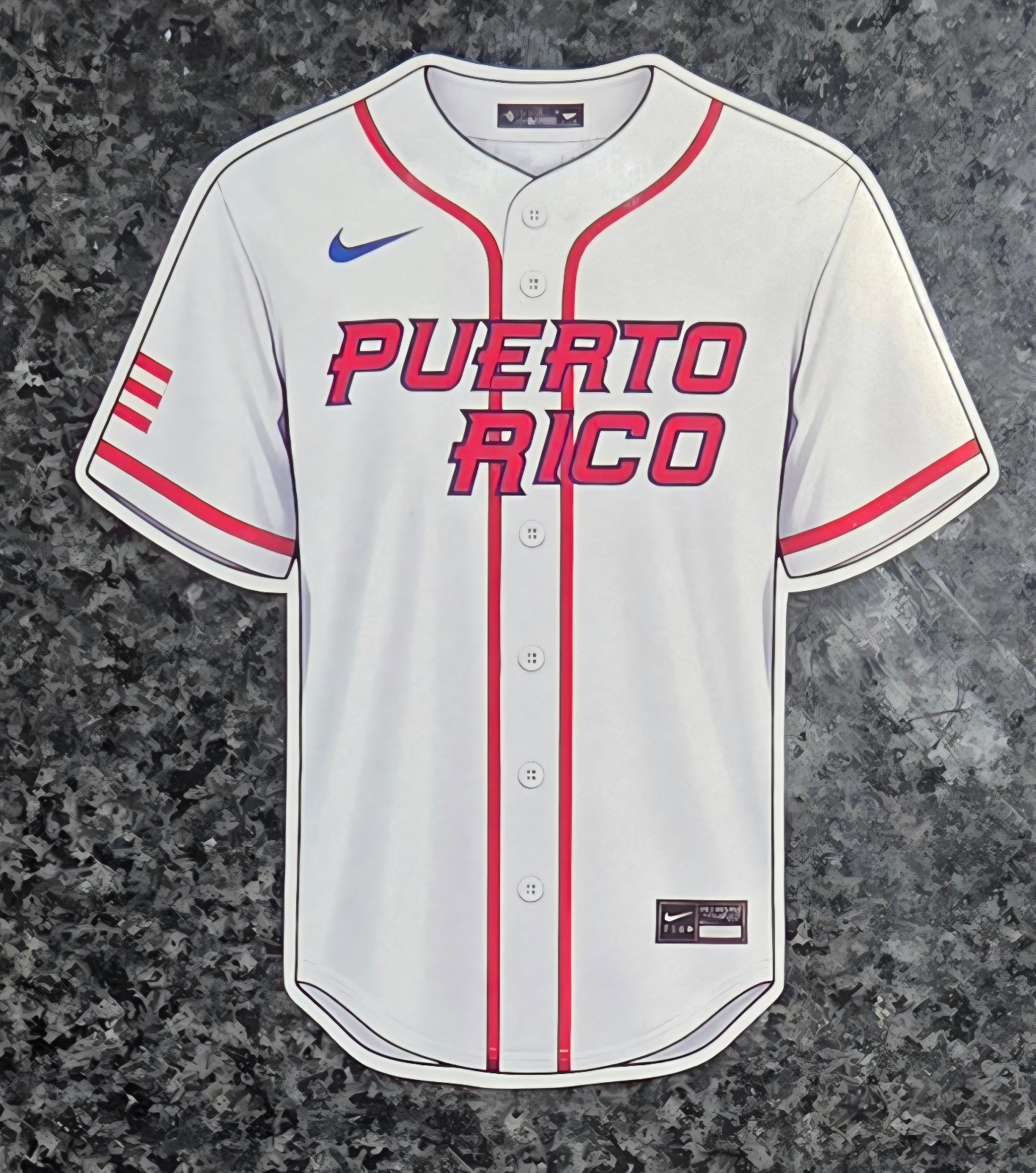 2026 WBC Puerto Rico Baseball Home Jersey World Baseball Classic Decal Sticker