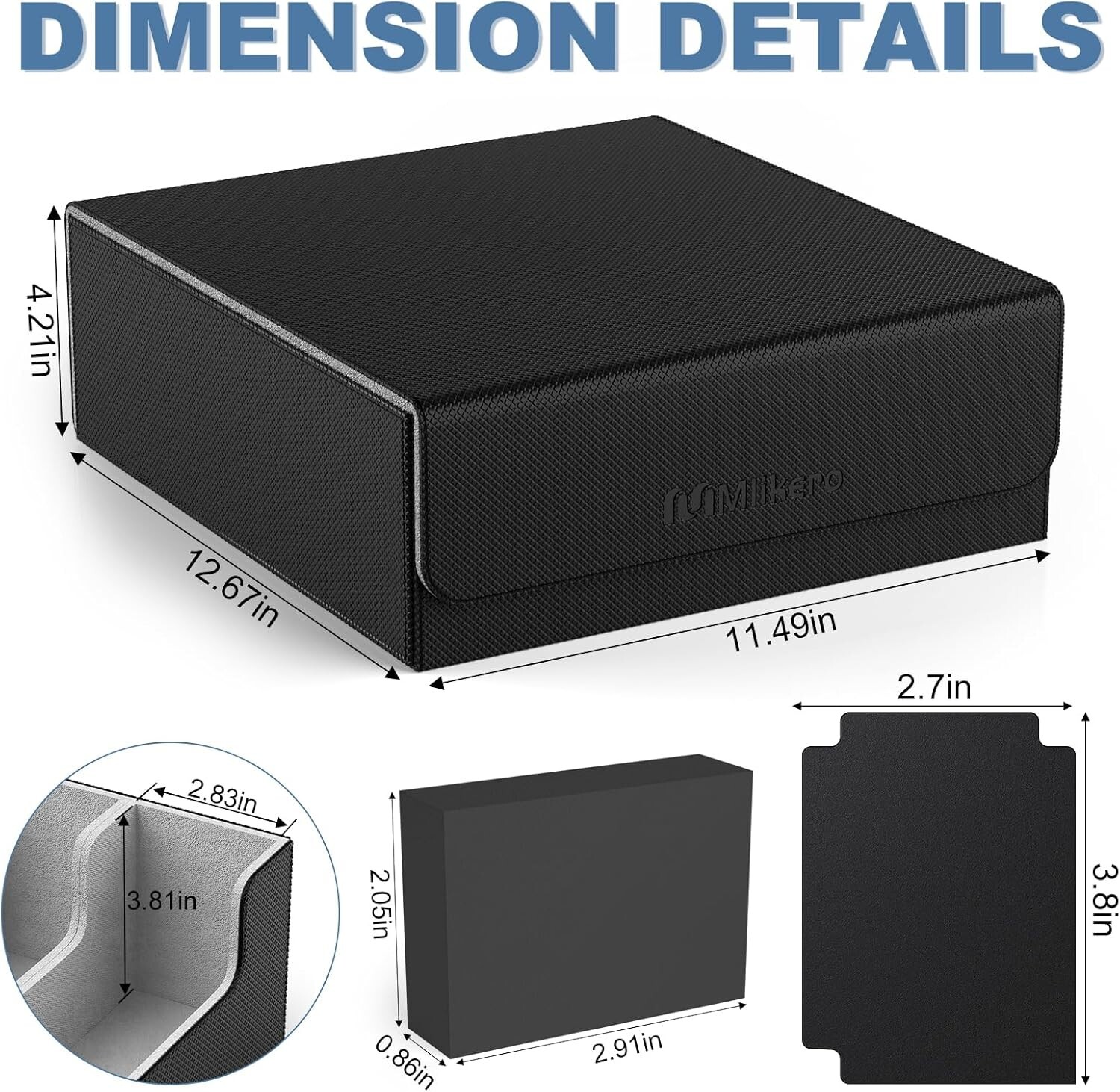 Large Capacity Card Storage Box – 4 Rows for MTG, TCG, Football & Baseball Cards