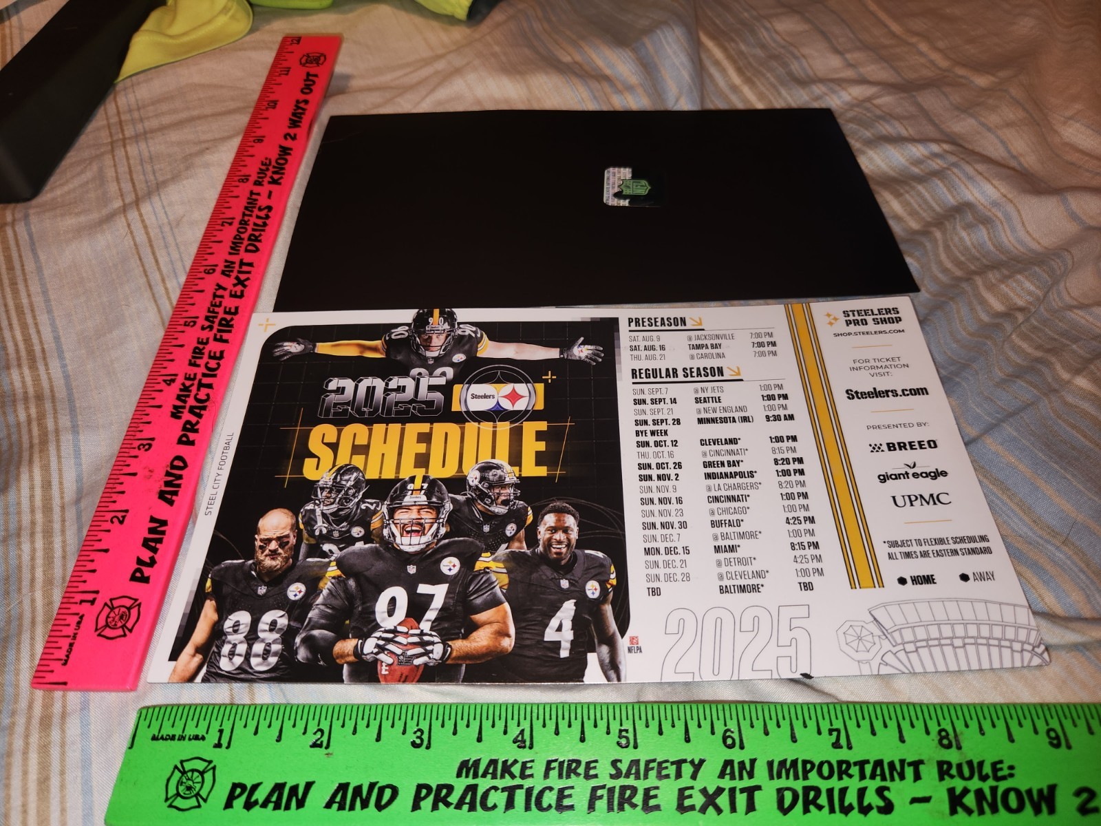 2025 Pittsburgh Steelers Official Magnetic Schedule 5”x 9” inch