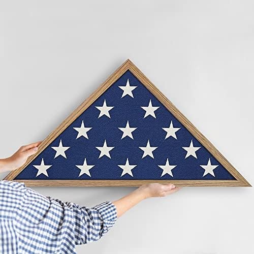 Americanflat Large Flag Display Case – Fits Folded 5×9.5′ Large, Barn Wood