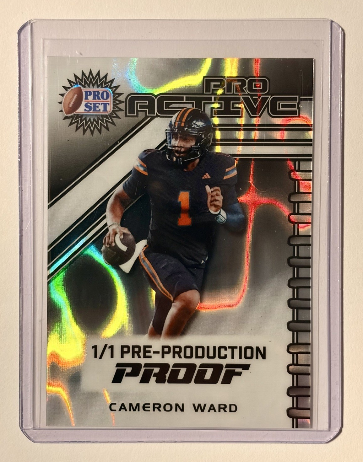 2025 CAMERON WARD ROOKIE 1/1 LEAF PRO SET PRO ACTIVE LAVA PRE PRODUCTION PROOF