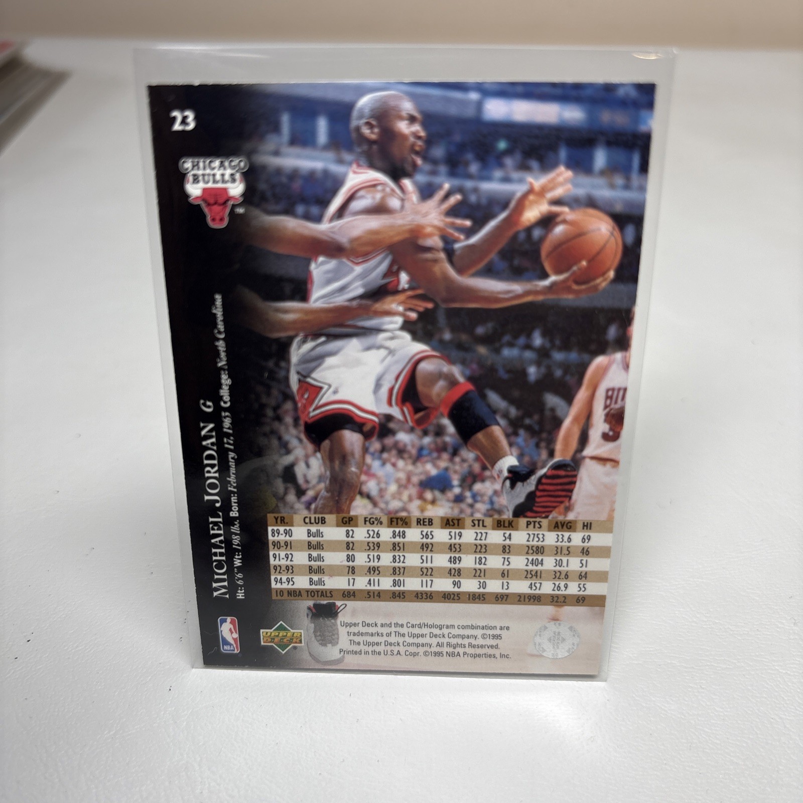 1995-96 Upper Deck – #23 Michael Jordan. Chicago Bulls. Promo NM/MT
