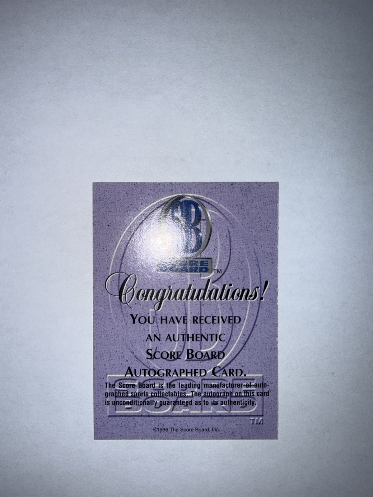1996 Score Board Autographed Collection – Autographs Andrei Zyuzin (AU, RC)