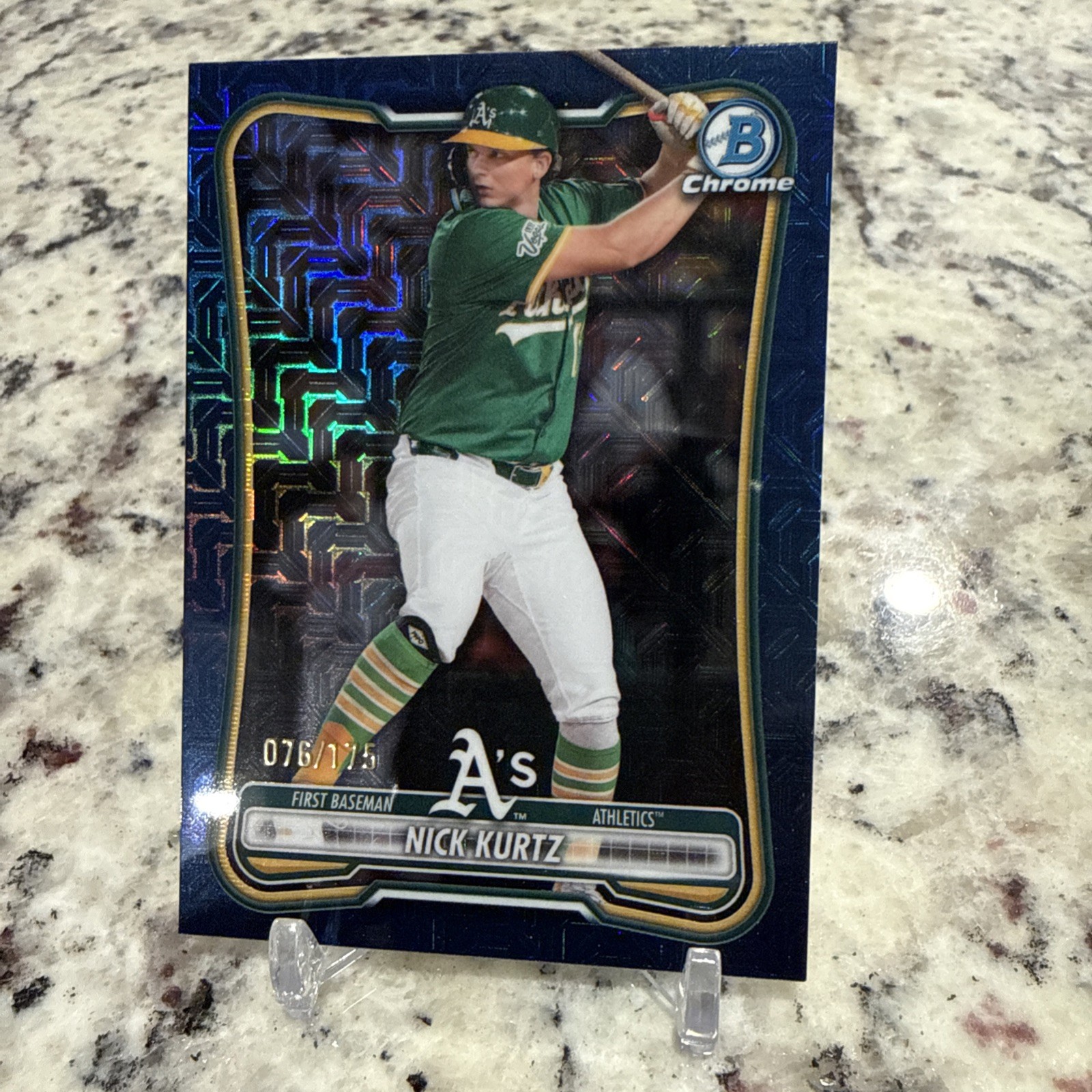 2026 Bowman Nick Kurtz Mojo Refractor Navy Blue /175 Athletics 🔥
