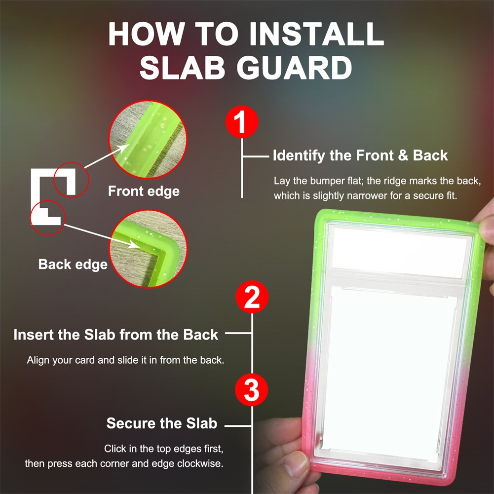 12 For PSA Graded Card Slab Bumper Guard Protector Skin TPU – Gradient Colors
