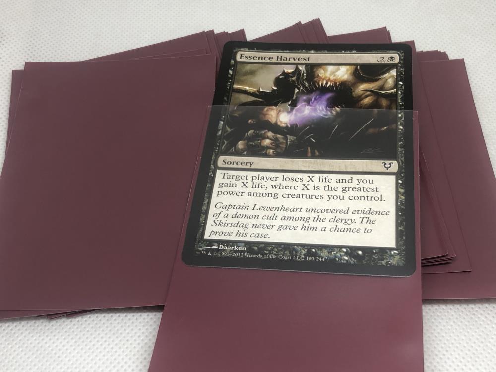 Lenayuyu 600pcs Winered Deck Protector Standard MTG Card Sleeves 66x91mm Matte