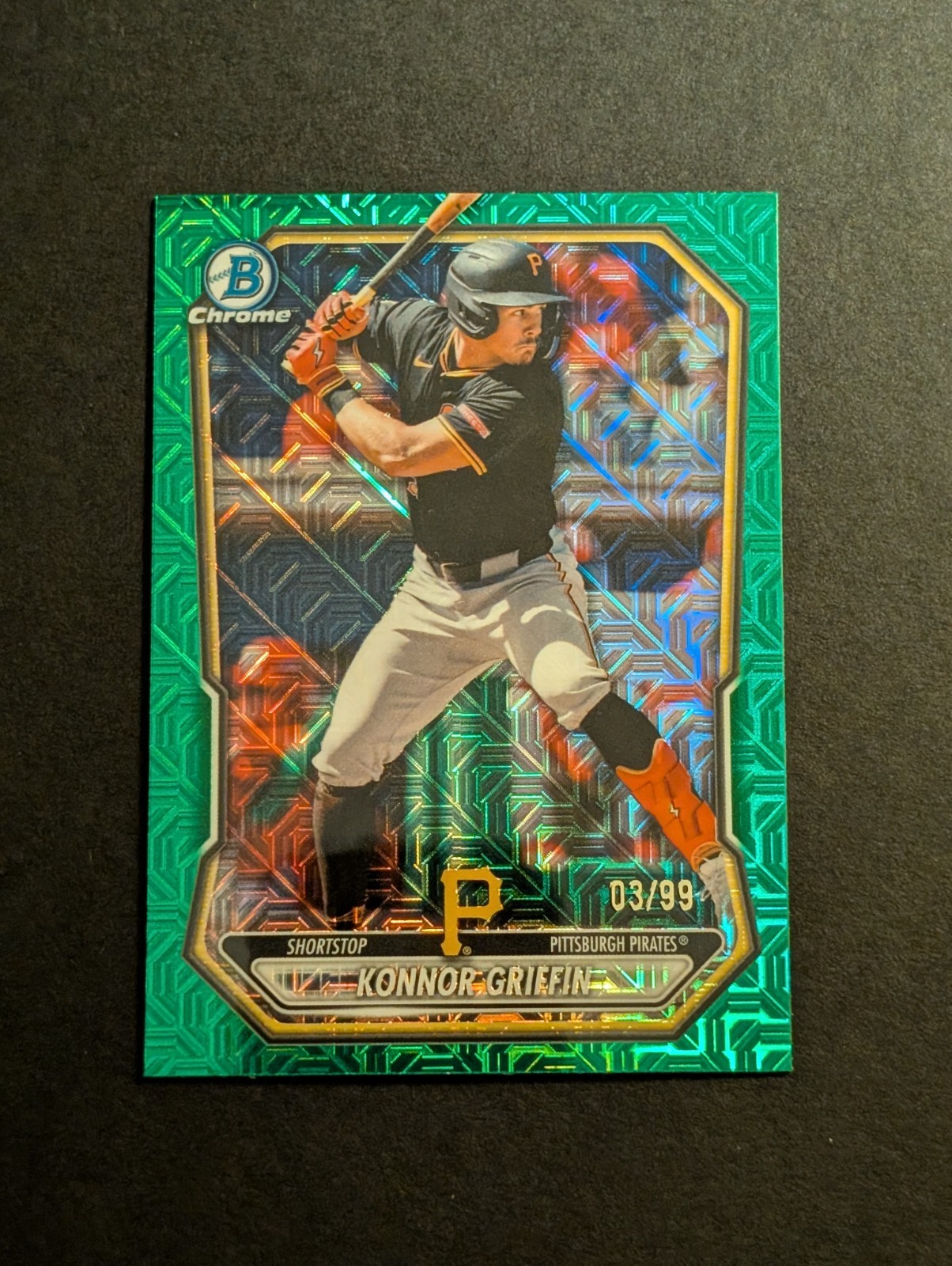 2026 Bowman Chrome Konnor Griffin #BCP-92 Green #’d/99 Mega Mojo Refractor SP!🔥