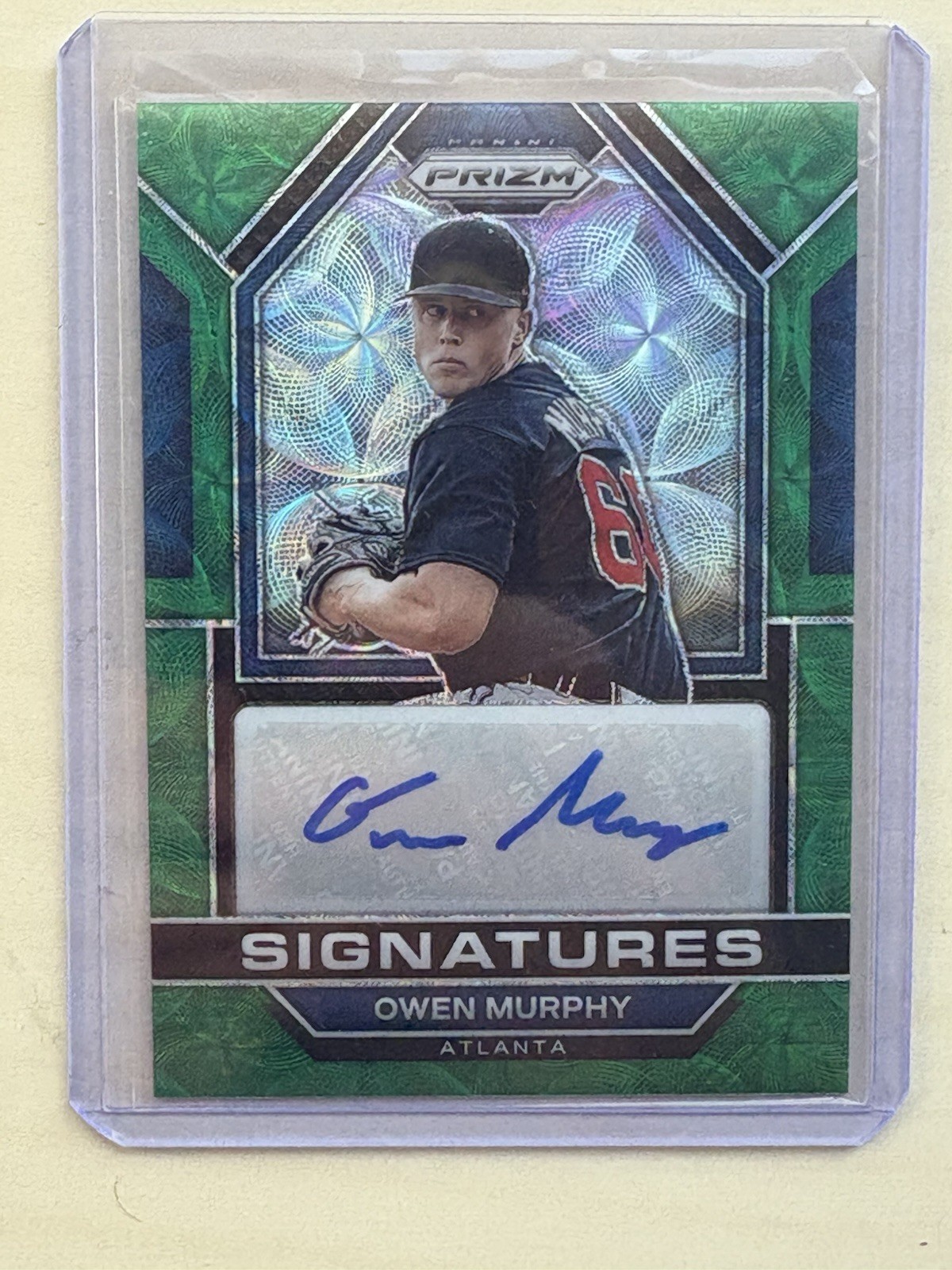 2023 Panini Prizm Owen Murphy Signatures Green Scope Auto /75 Autograph Braves