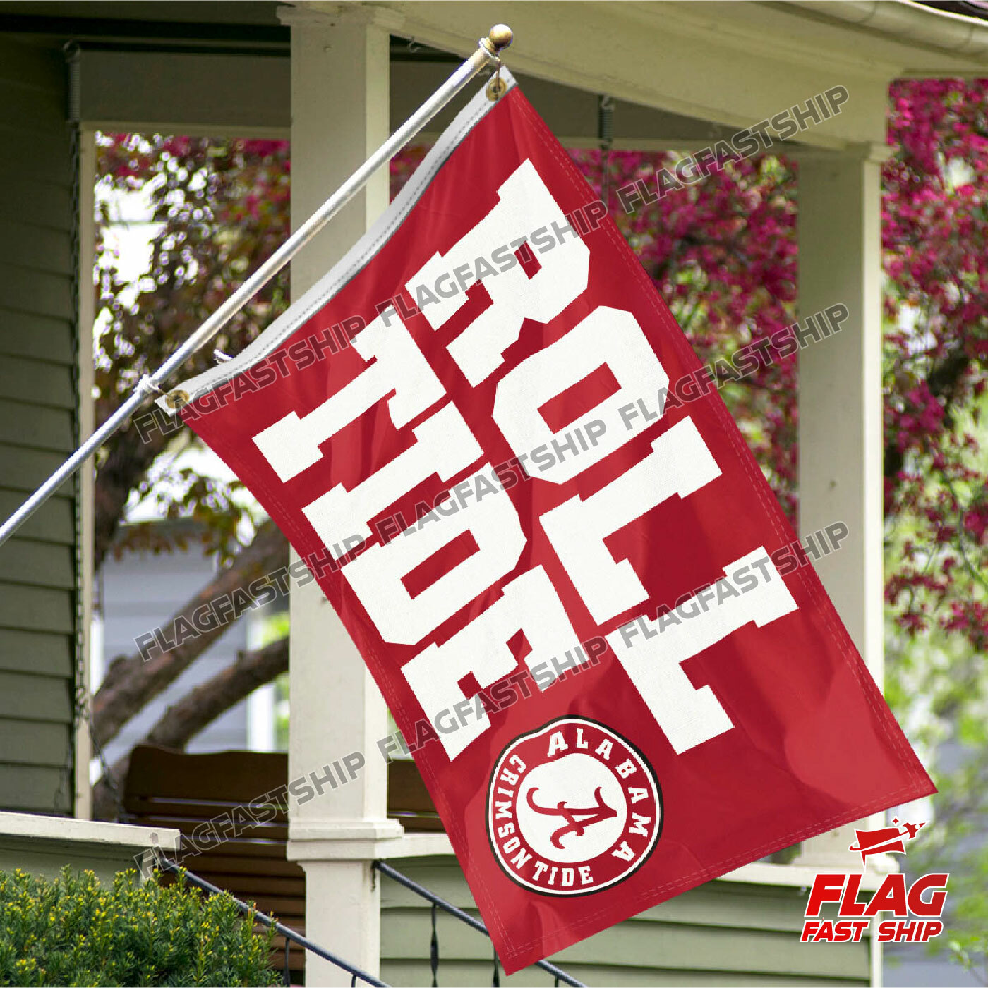 Alabama Football Crimson Tide 3×5 ft Flag Banner ROLL TIDE FREE Shipping NCAA