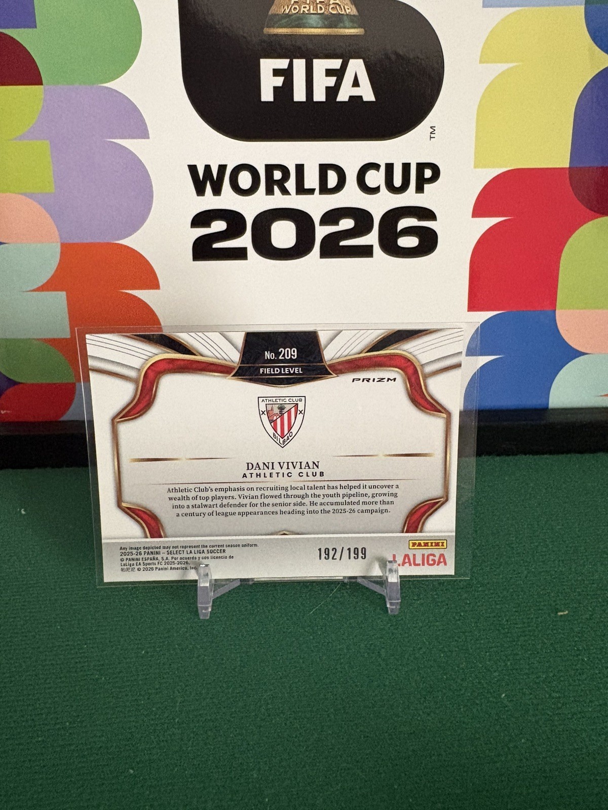 Dani Vivian 2025-26 Panini Select La Liga /199 Orange Mojo #209 Athletic Bilbao