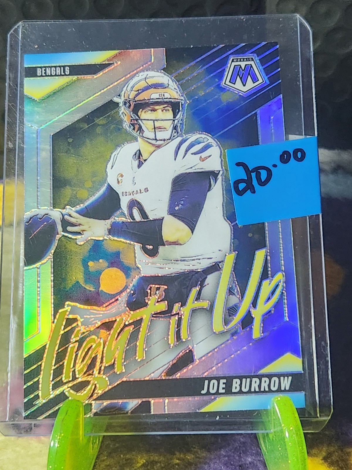 2025 Panini Mosaic Joe Burrow Bengals Light It Up Mosaic Insert #22