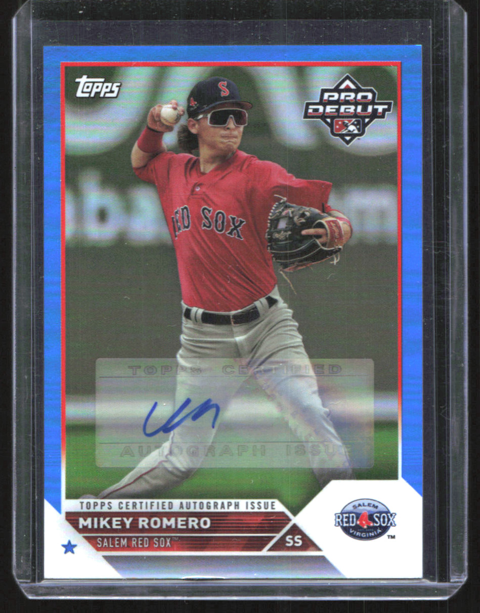 2023 Topps Pro Debut Mikey Romero Auto Blue Foil /150 Red Sox #PD-45