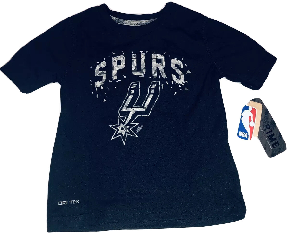 NBA PRIME SAN ANTONIO SPURS 100% Polyester short sleeve SHIRT youth Boys NEW