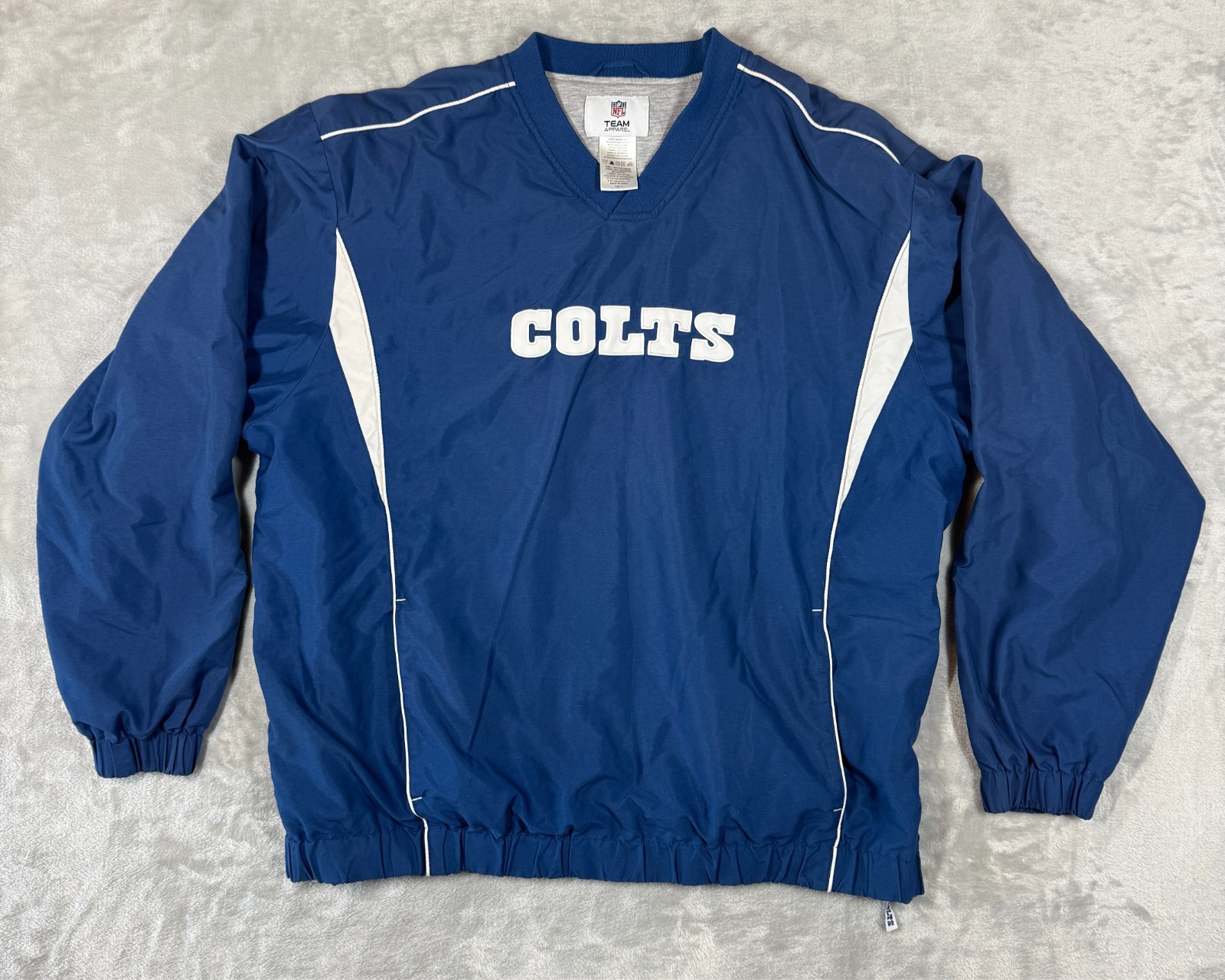 NFL Team Apparel Indianapolis Colts Pullover Windbreaker Jacket Mens Sz XL Blue