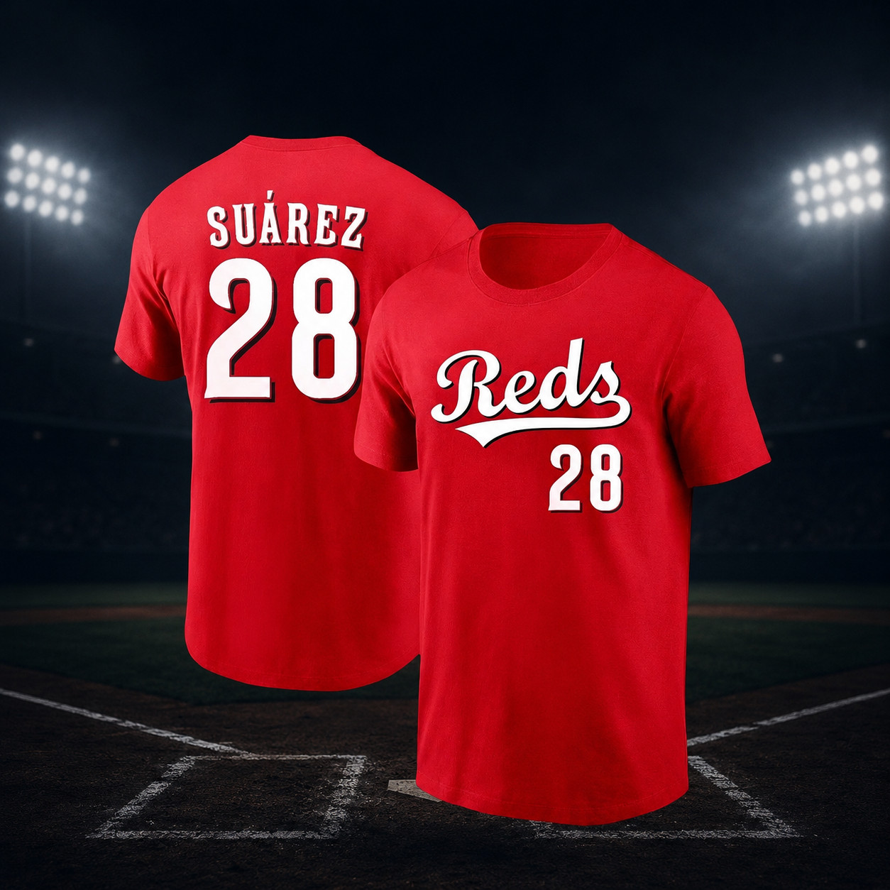 Eugenio Suarez #28 Cincinnati Reds Team Name Number Player Shirt Fan Gift