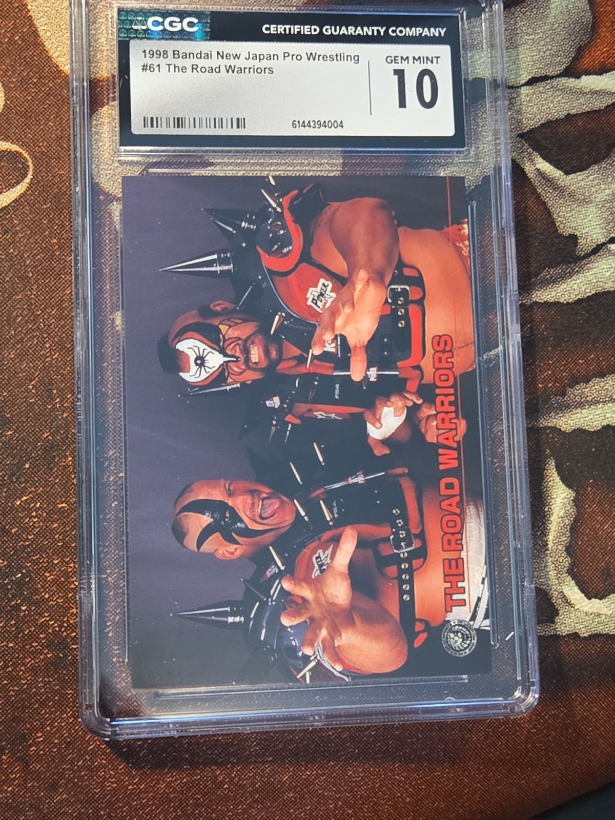 1998 Bandai NJPW Road Warriors 61 CGC 10 Gem Mint Wrestling Card Japan WWF WWE