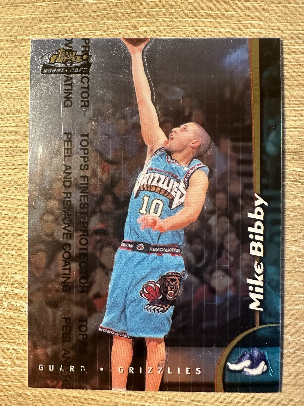 1999 Topps Finest – MIKE BIBBY RC – Vancouver Grizzly Rookie