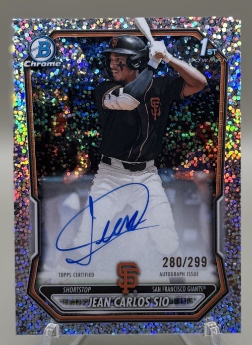 2026 Bowman Chrome Jean Carlos Sio 1st Speckle Refractor Auto 280/299 CPA-JSL