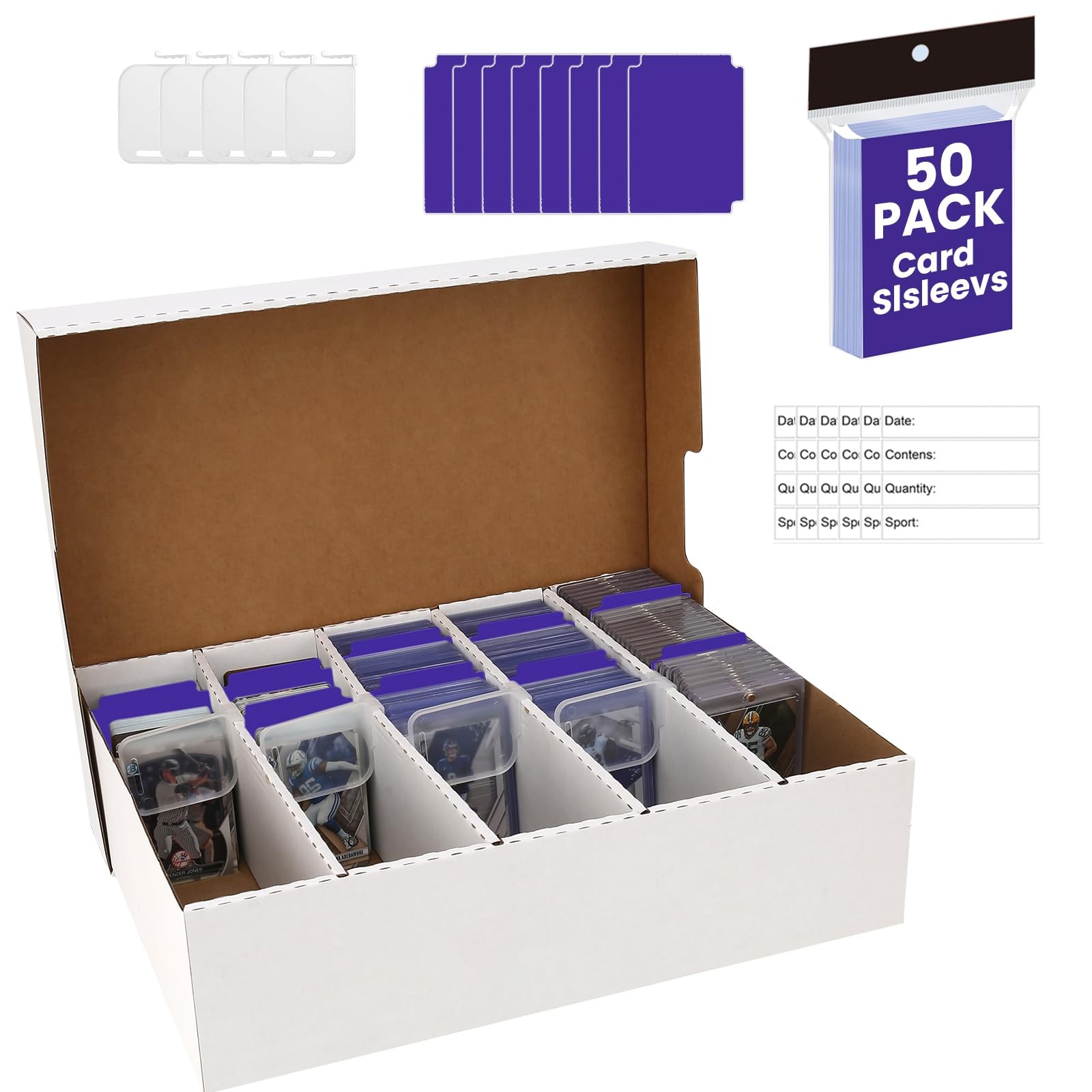 Trading Card Storage Box Large-Capacity, Card Case–Holds 3940 Cards,Includes …
