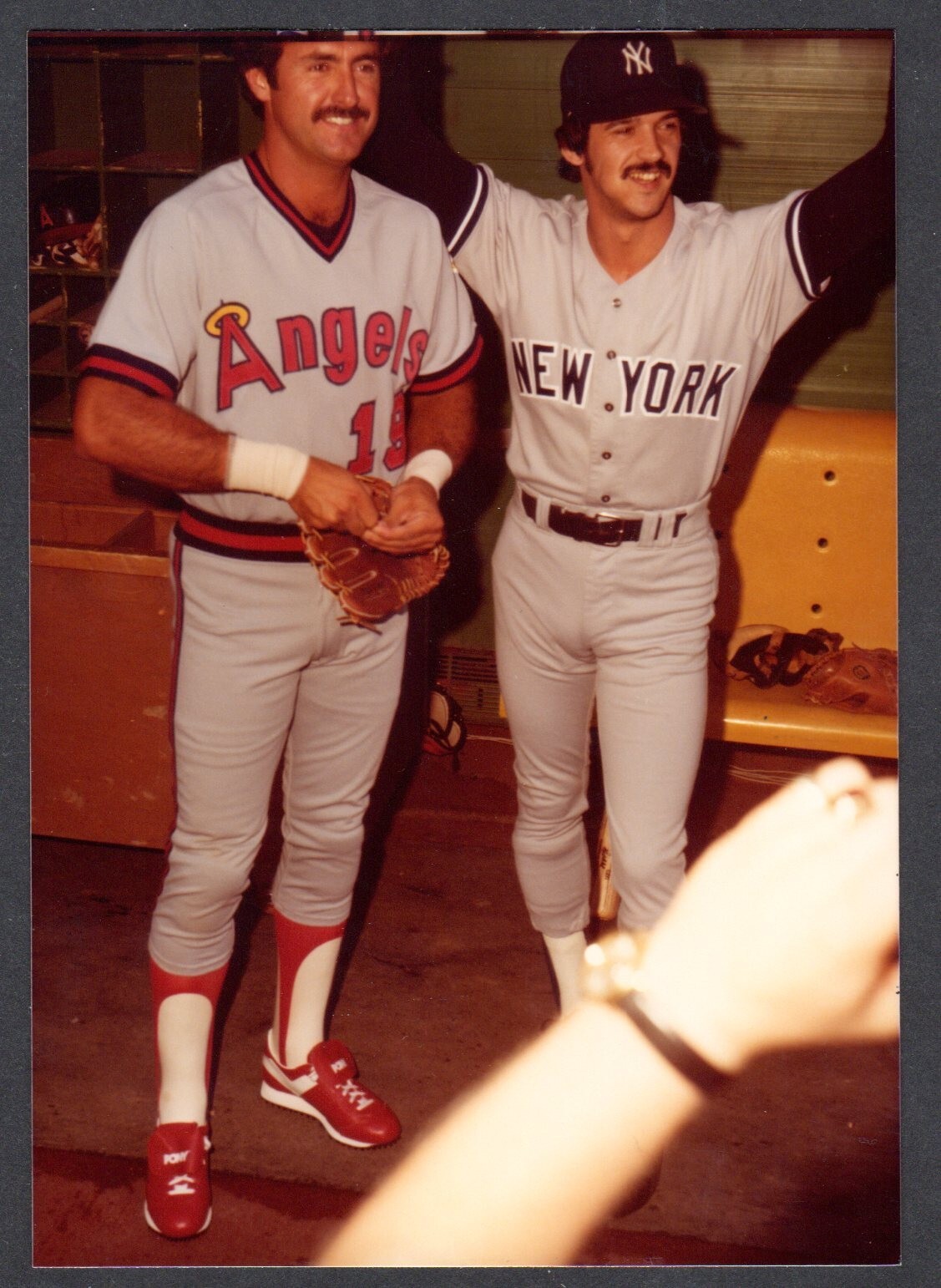 1982 ASG Ron Guidry & Others UNSIGNED 3-1/2 x 4-7/8 ORIGINAL SNAPSHOT PHOTO #1