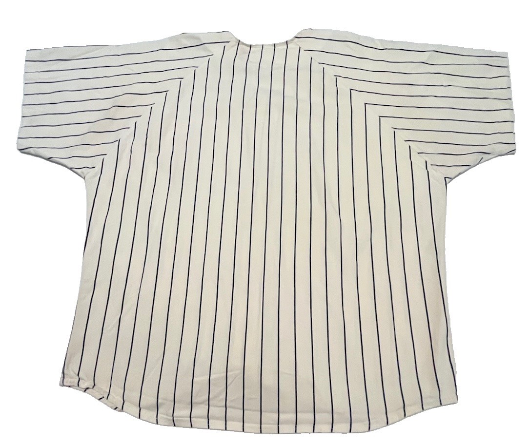 Russell Athletic Vintage 90s MLB Baseball Jersey USA Pin Stripe Blank Large