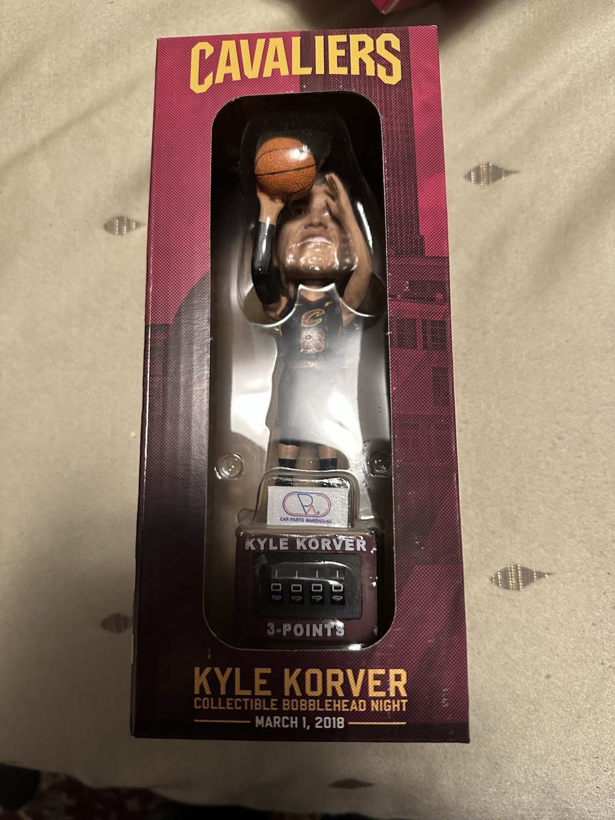 Kyle Korver Cleveland Cavaliers Collectible Bobblehead SGA 3/1/2018 – NIB
