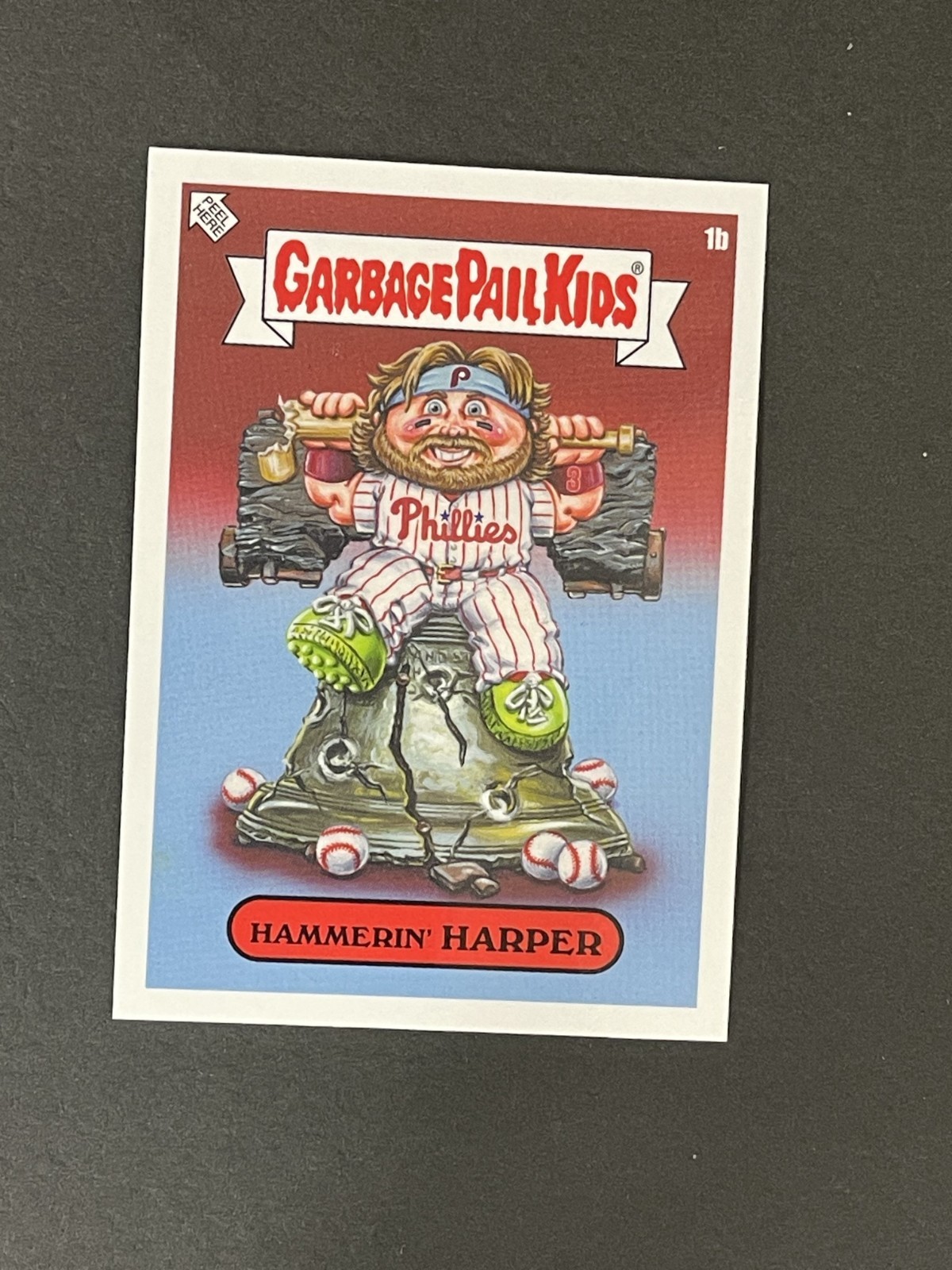 2023 Bryce Harper Topps Garbage Pail Kids x MLB Series 3 #1b Hammerin Harper